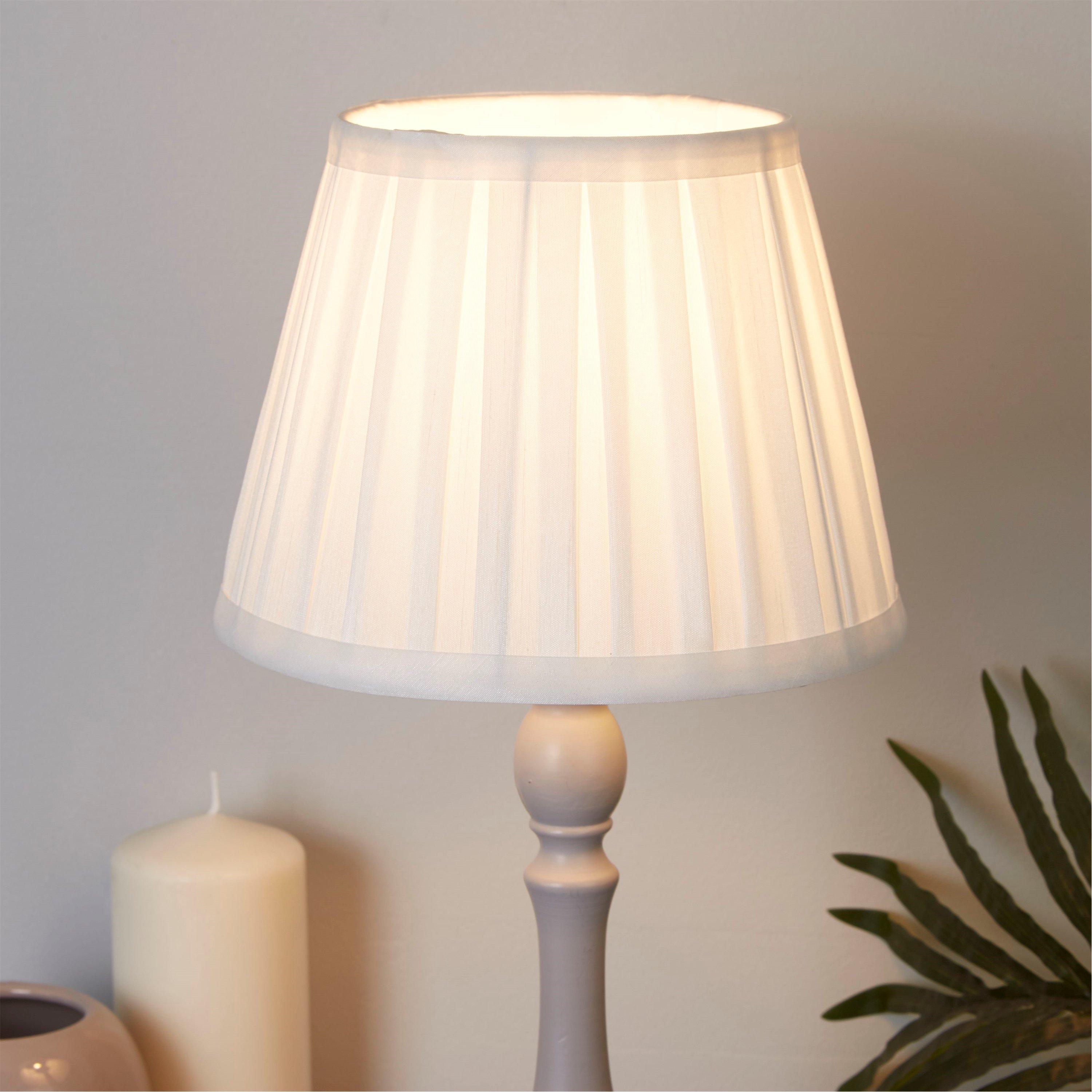 White - Lighting Collection - Taper Pleat Silk Shade - 1