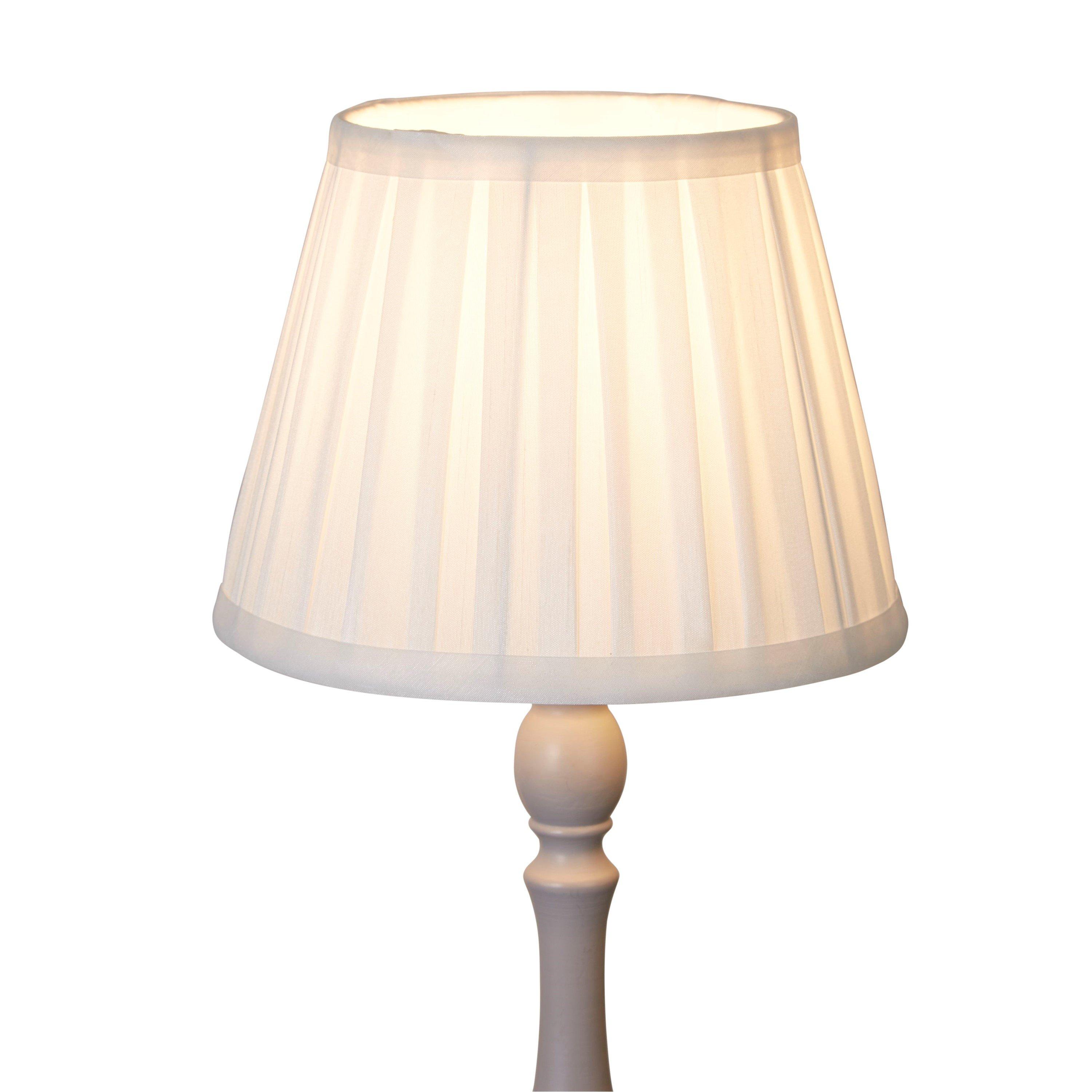 White - Lighting Collection - Taper Pleat Silk Shade - 4