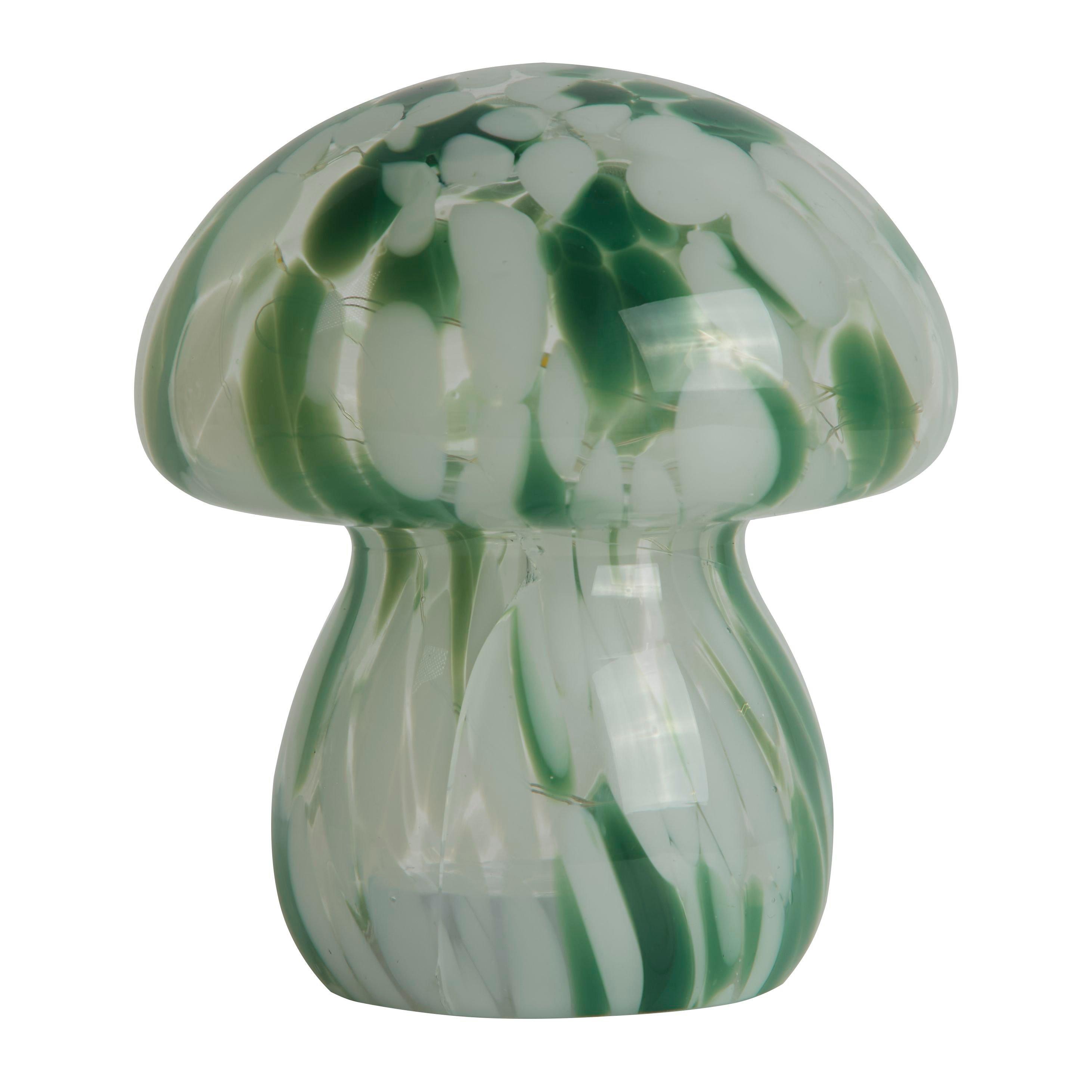 Green - Lighting Collection - Confetti Glass Mushroom Lamp - 3