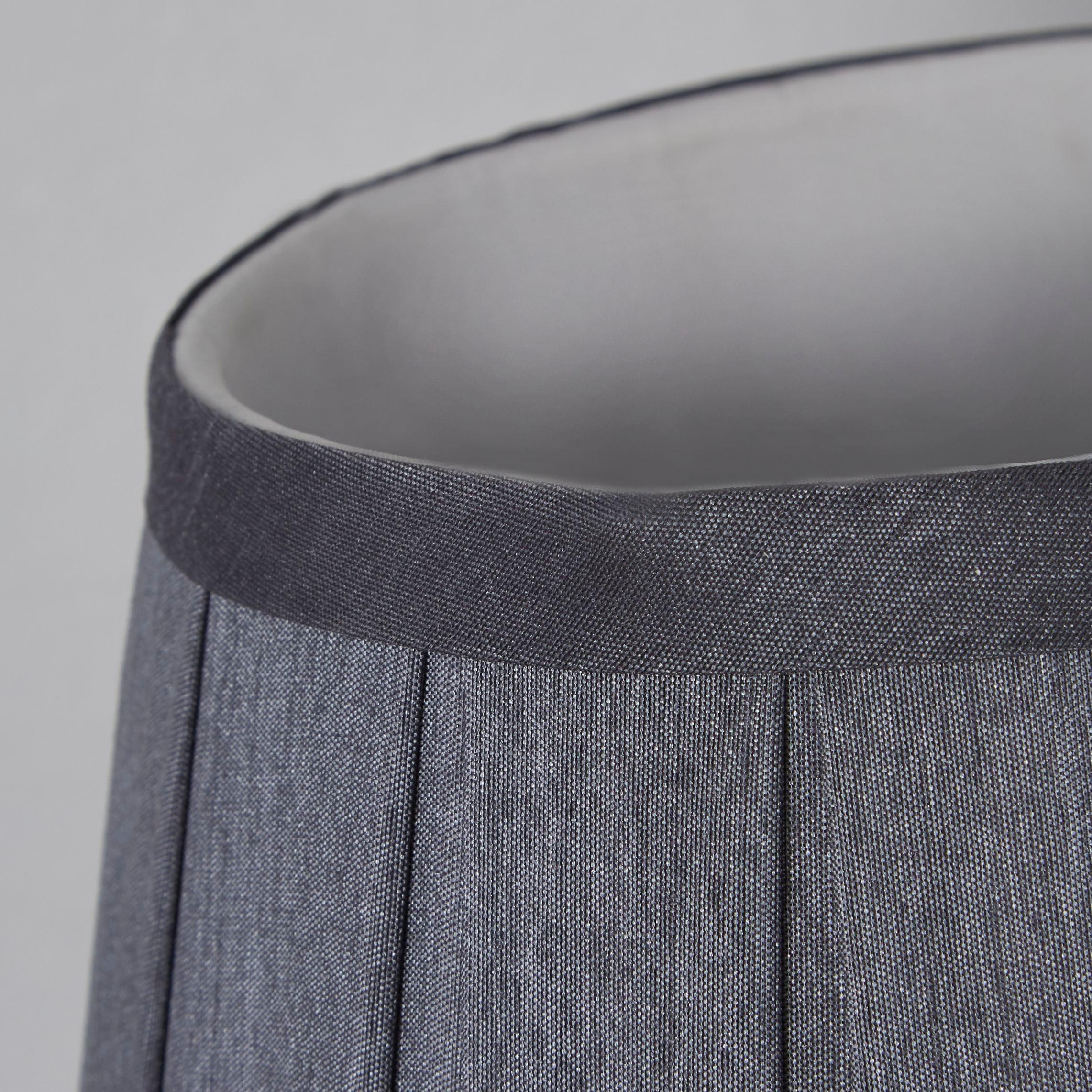 Charcoal - Lighting Collection - Taper Pleat Silk Shade - 2