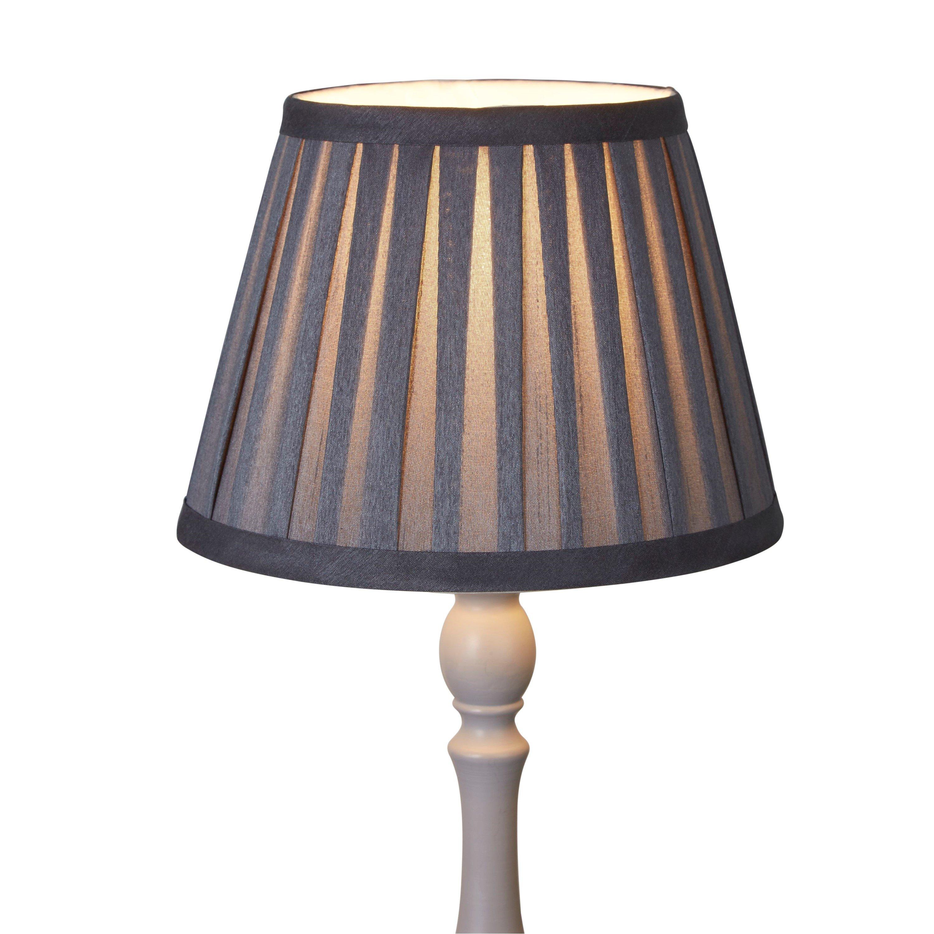 Charcoal - Lighting Collection - Taper Pleat Silk Shade - 4