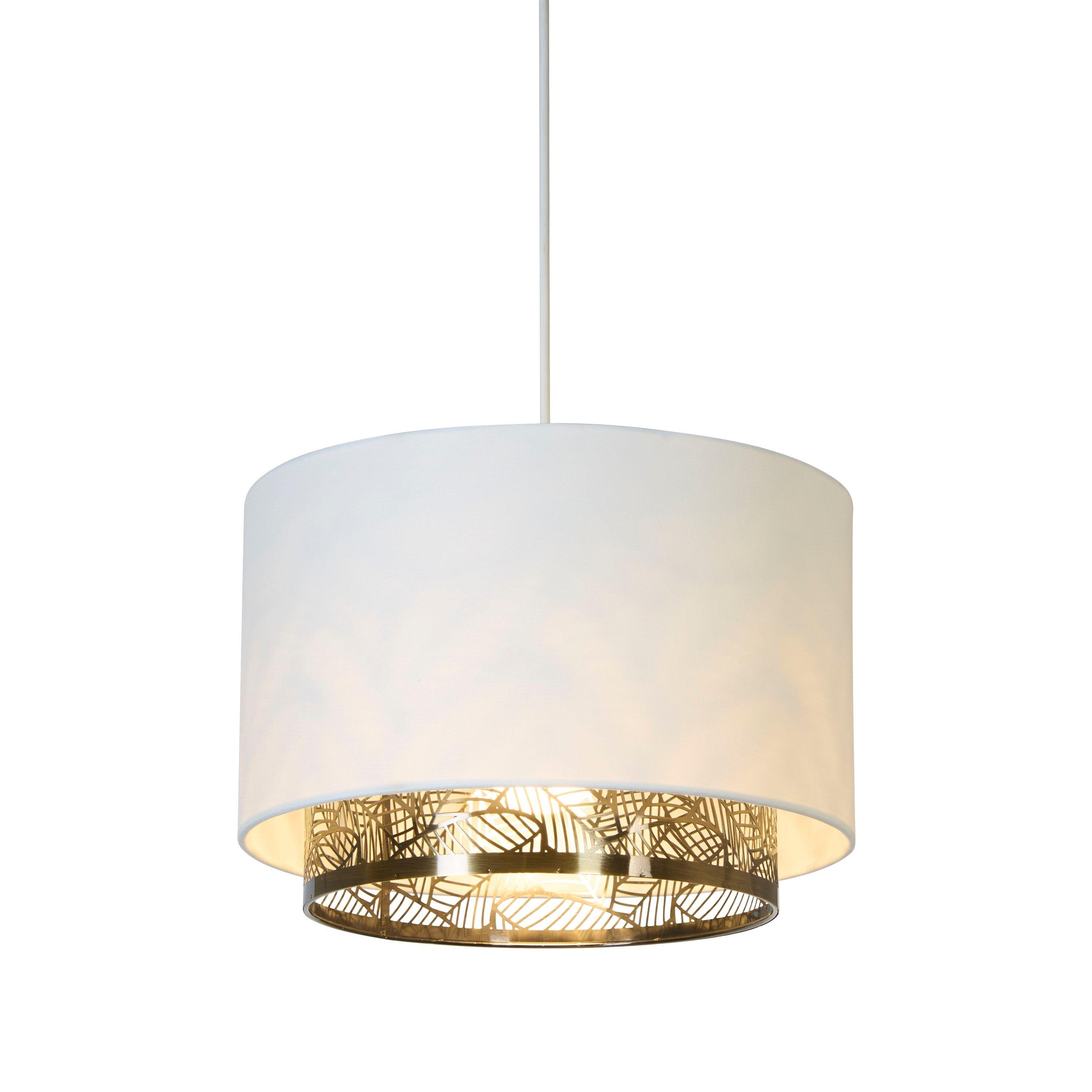 White - Lighting Collection - Two Tier Metal Easy Fit - 4