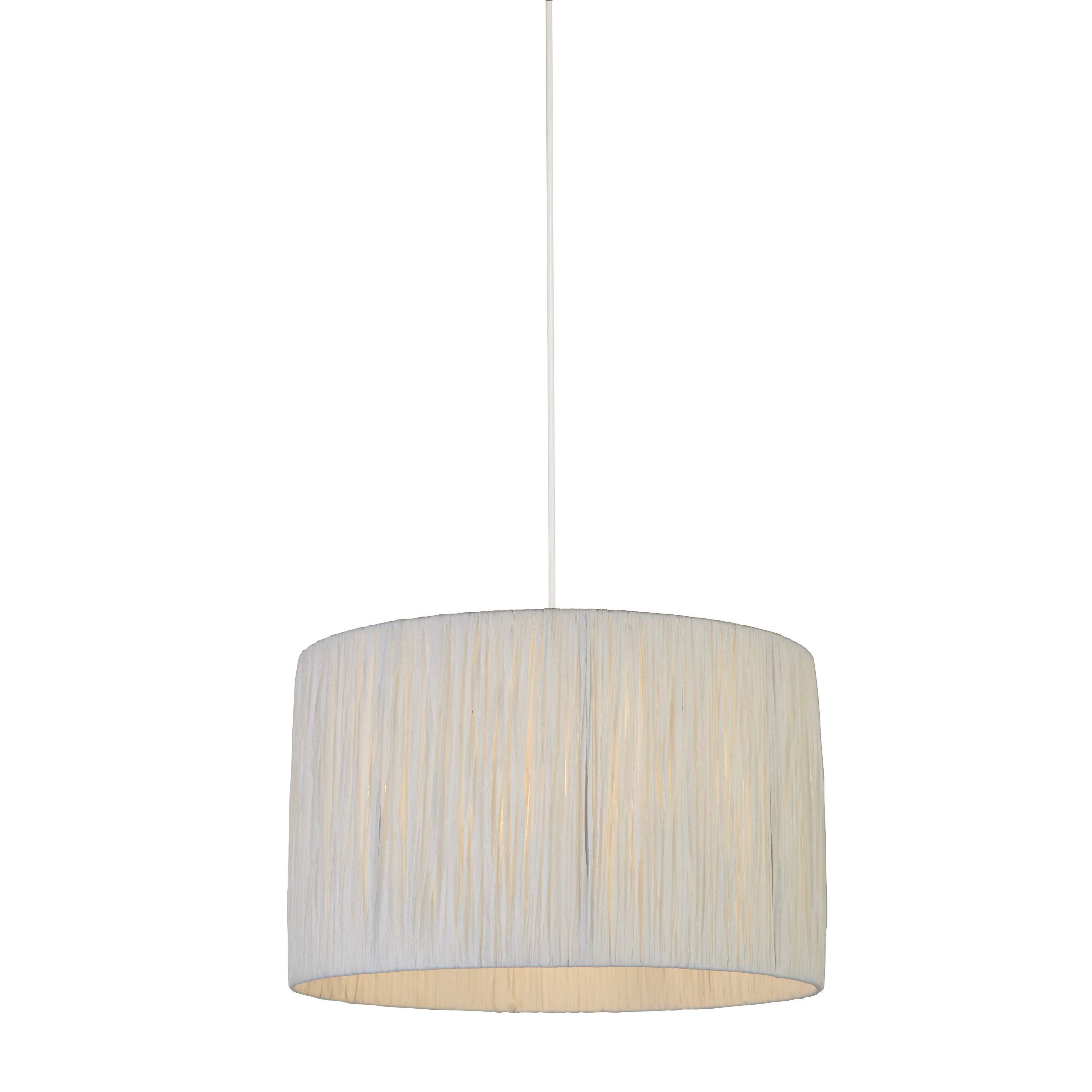 White - Lighting Collection - Raffia Easy Fit Shade - 3