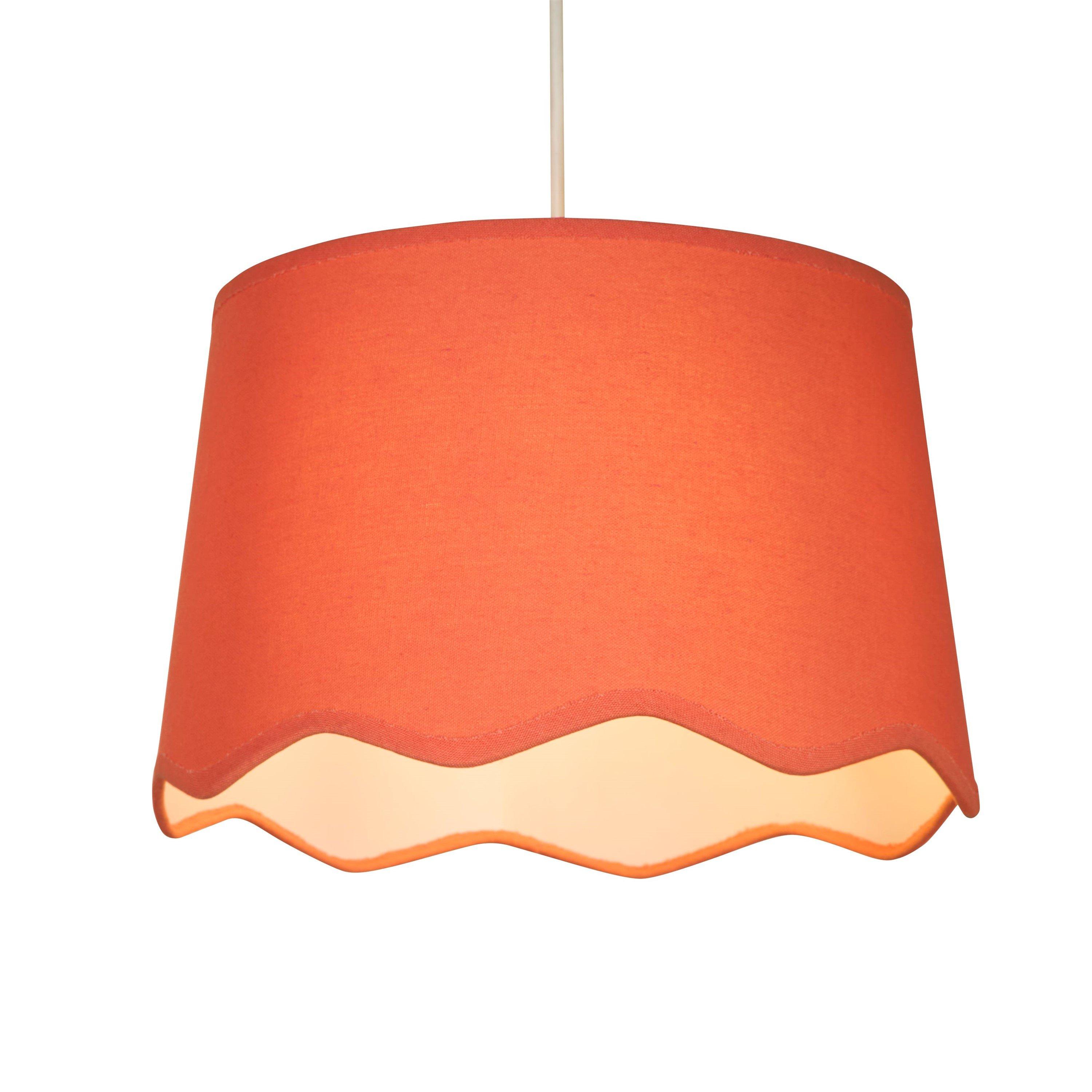 Coral - Lighting Collection - Linen Scallop Edge Shade - 4