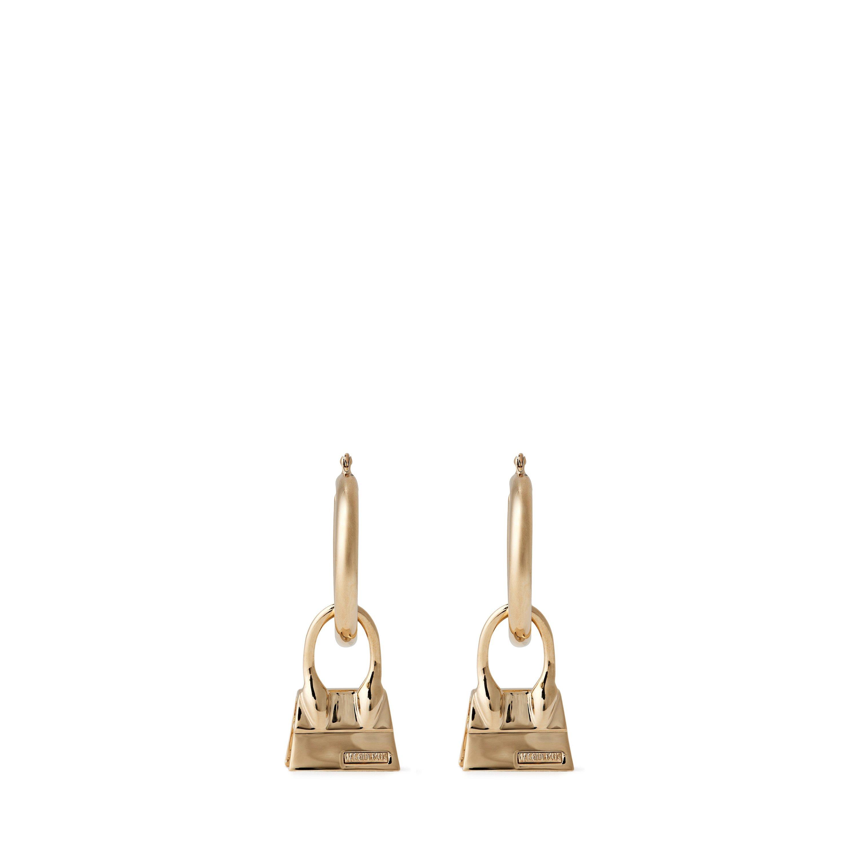 Jacquemus Womens Les Creoles Chiquito Earrings - Light Gold