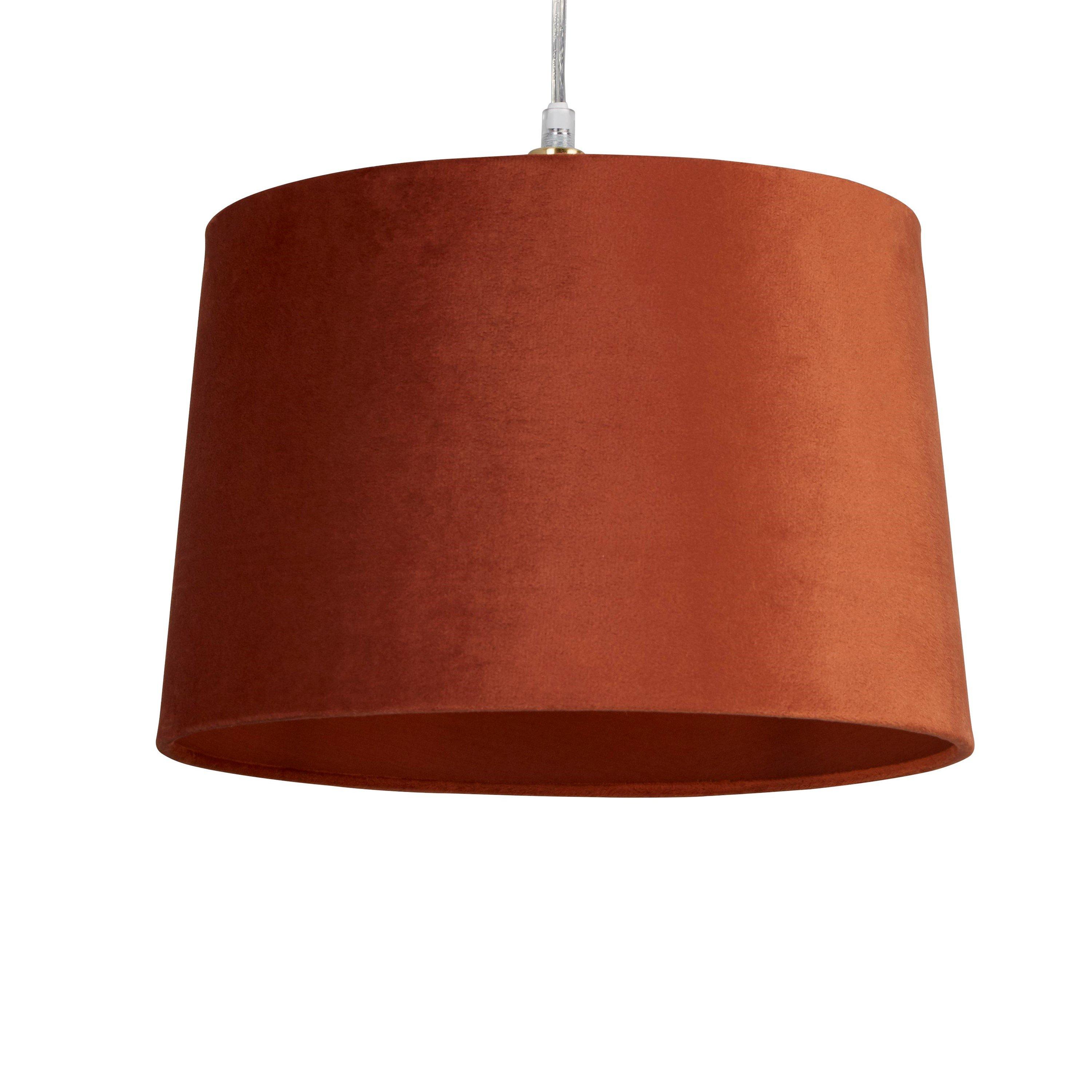 Orange - Lighting Collection - Velvet Drum Shade - 3