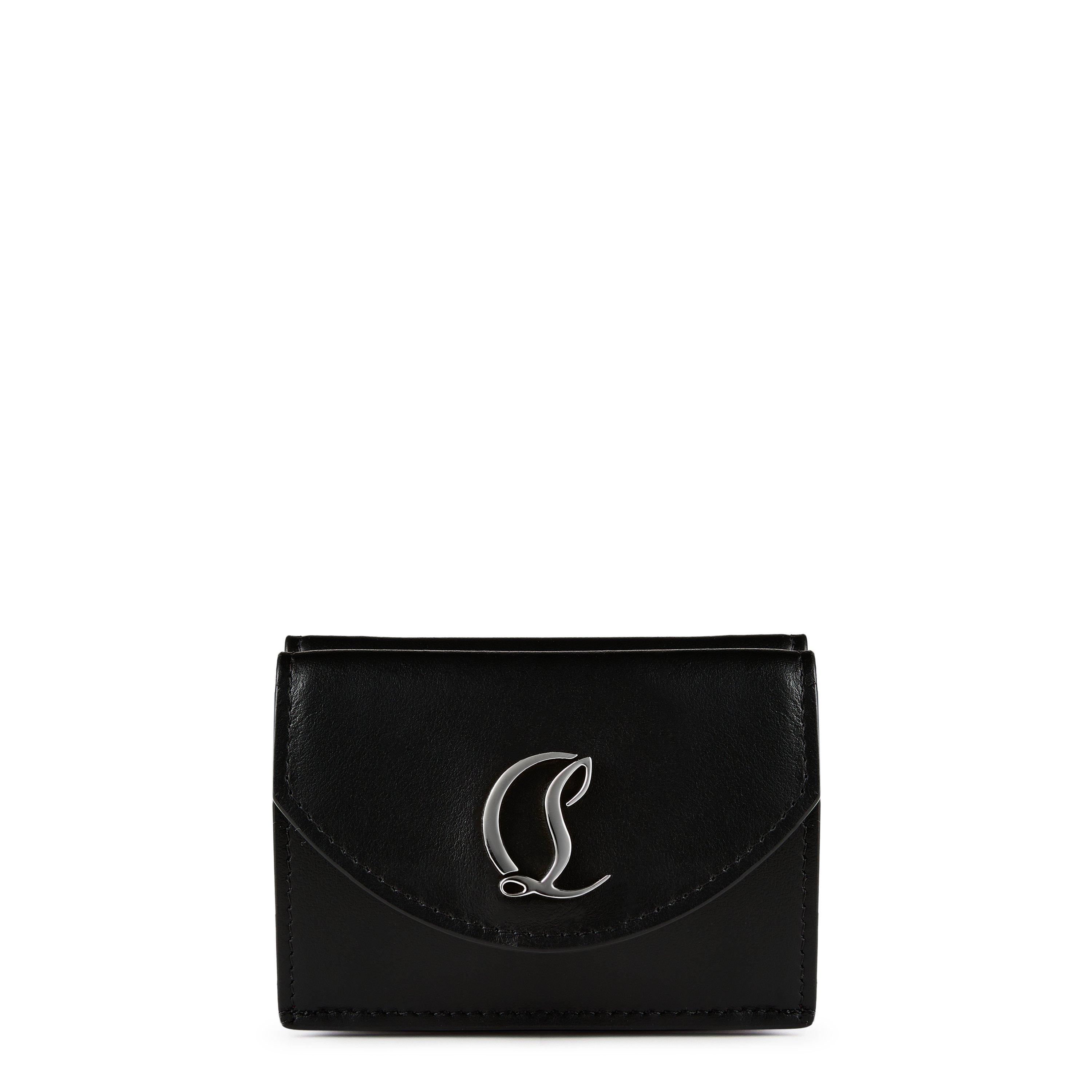 Black/Gold - Christian Louboutin - Women's Embellished Leather Loubi54 Mini Wallet - 1