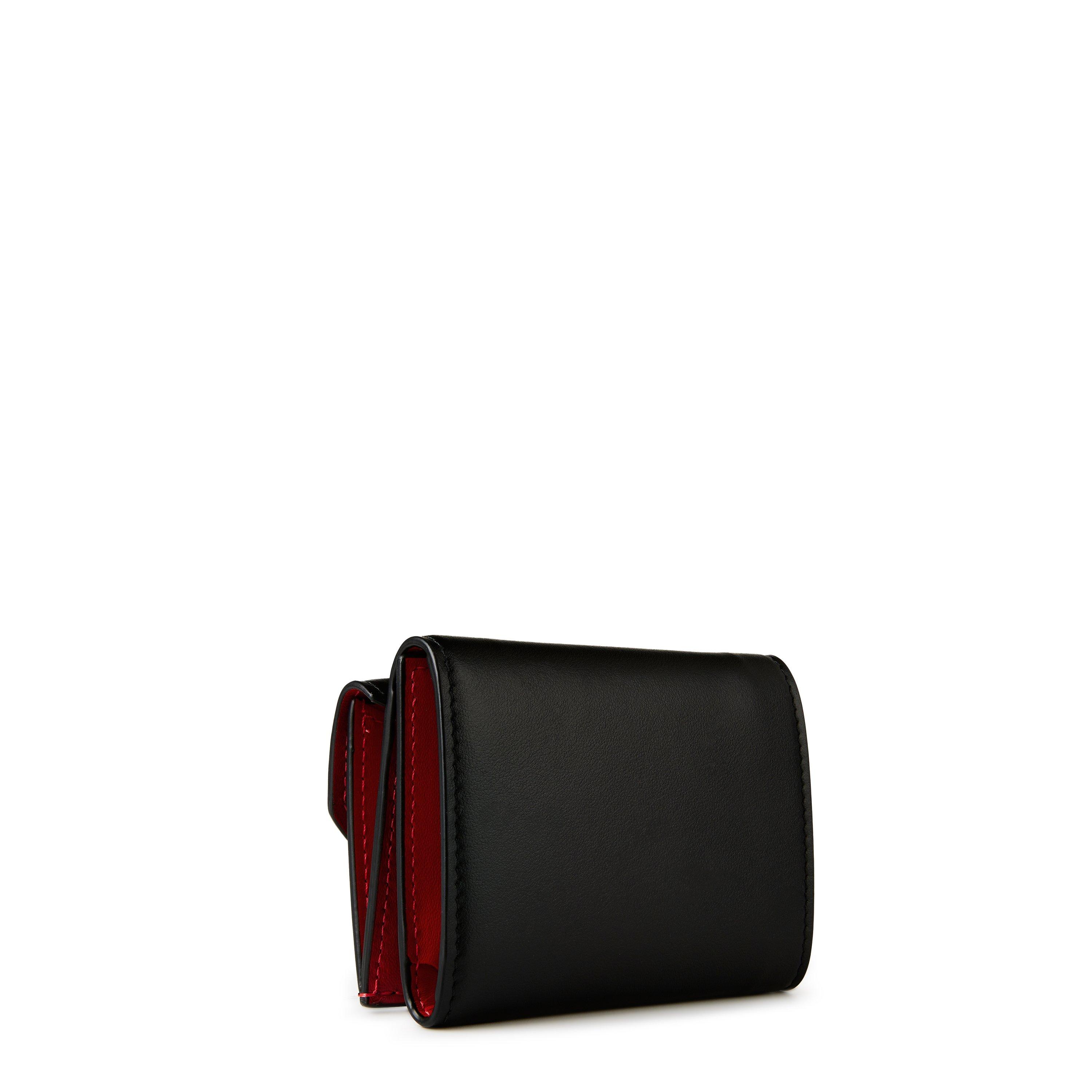 Black/Gold - Christian Louboutin - Women's Embellished Leather Loubi54 Mini Wallet - 2