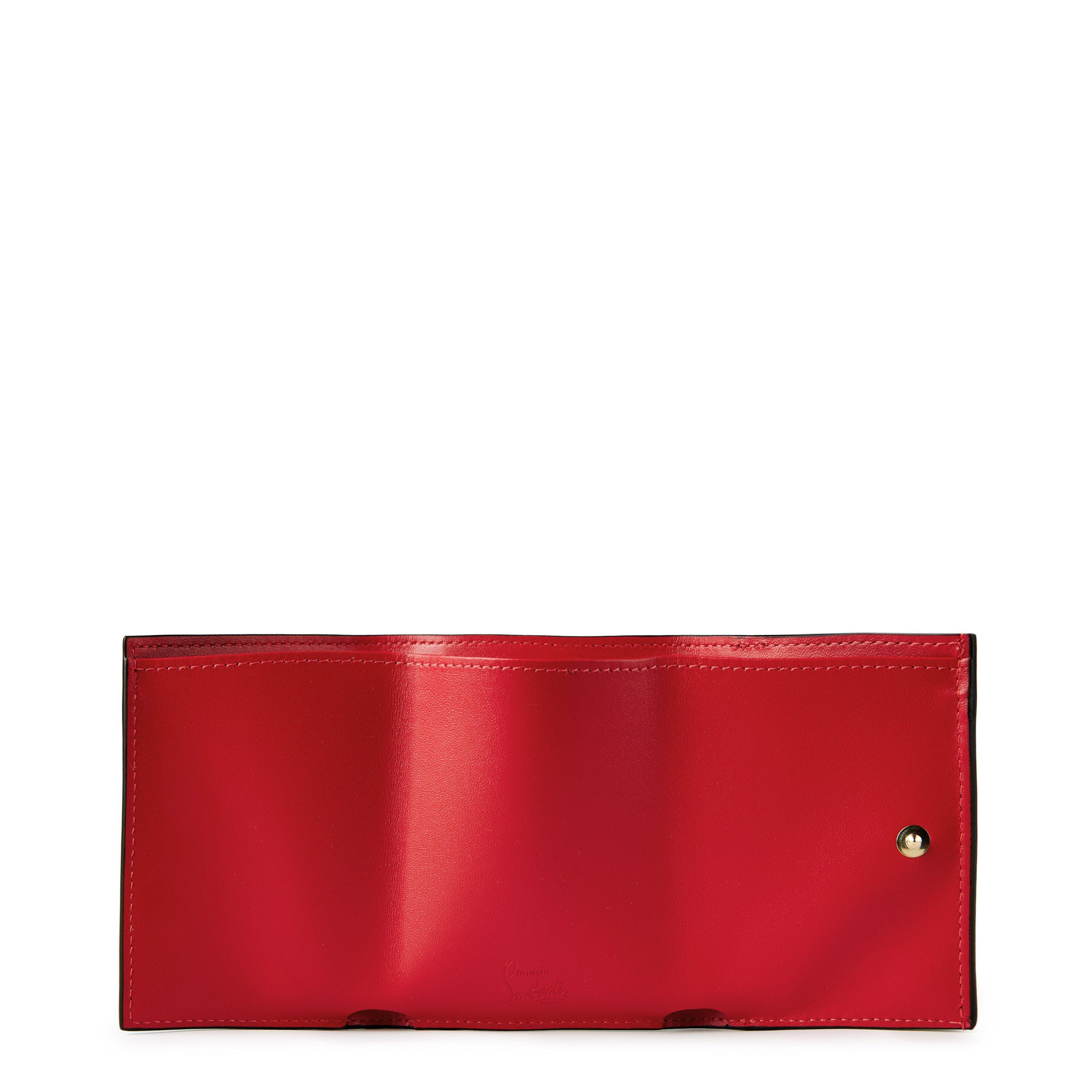 Black/Gold - Christian Louboutin - Women's Embellished Leather Loubi54 Mini Wallet - 3