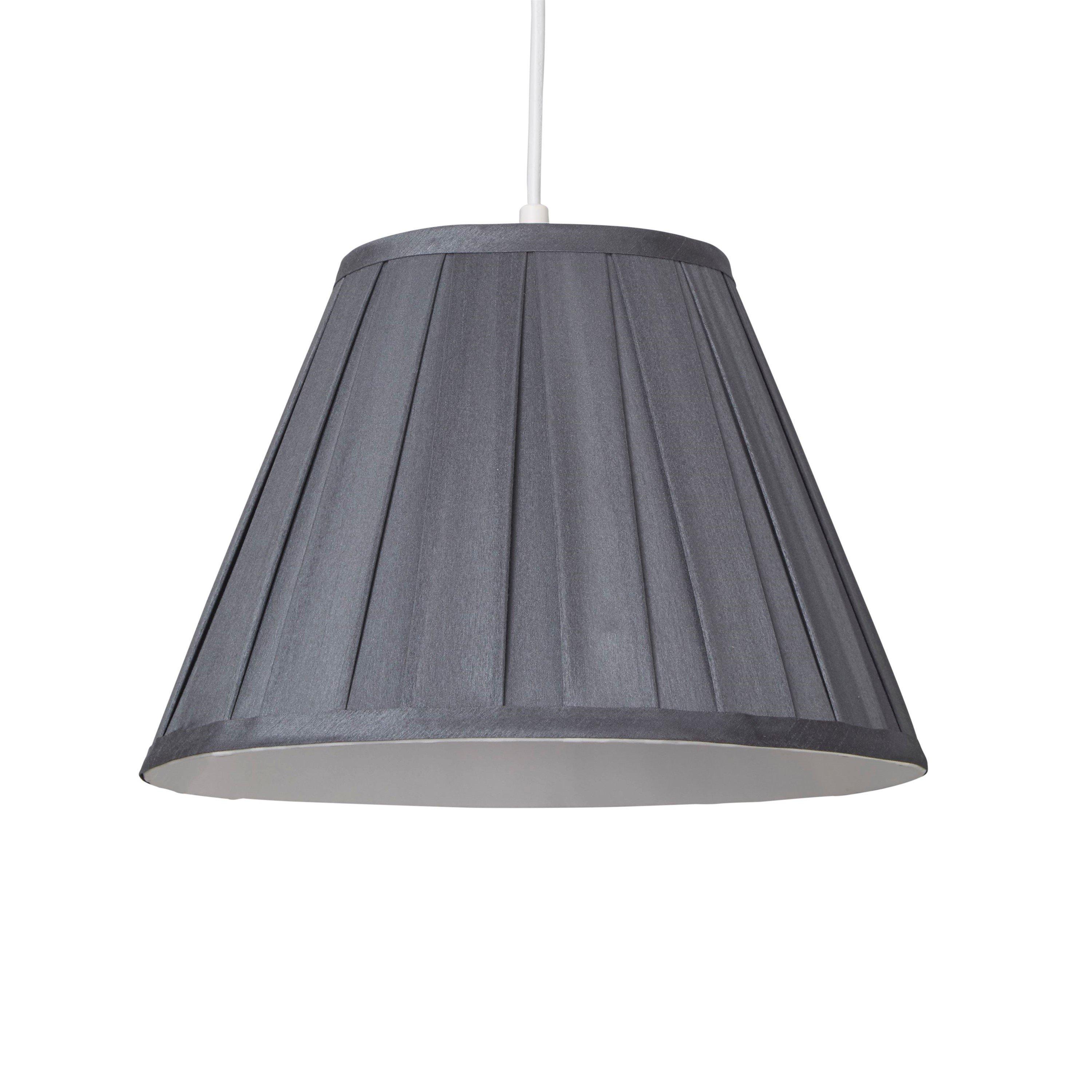 Charcoal - Lighting Collection - Taper Pleat Silk Shade - 3