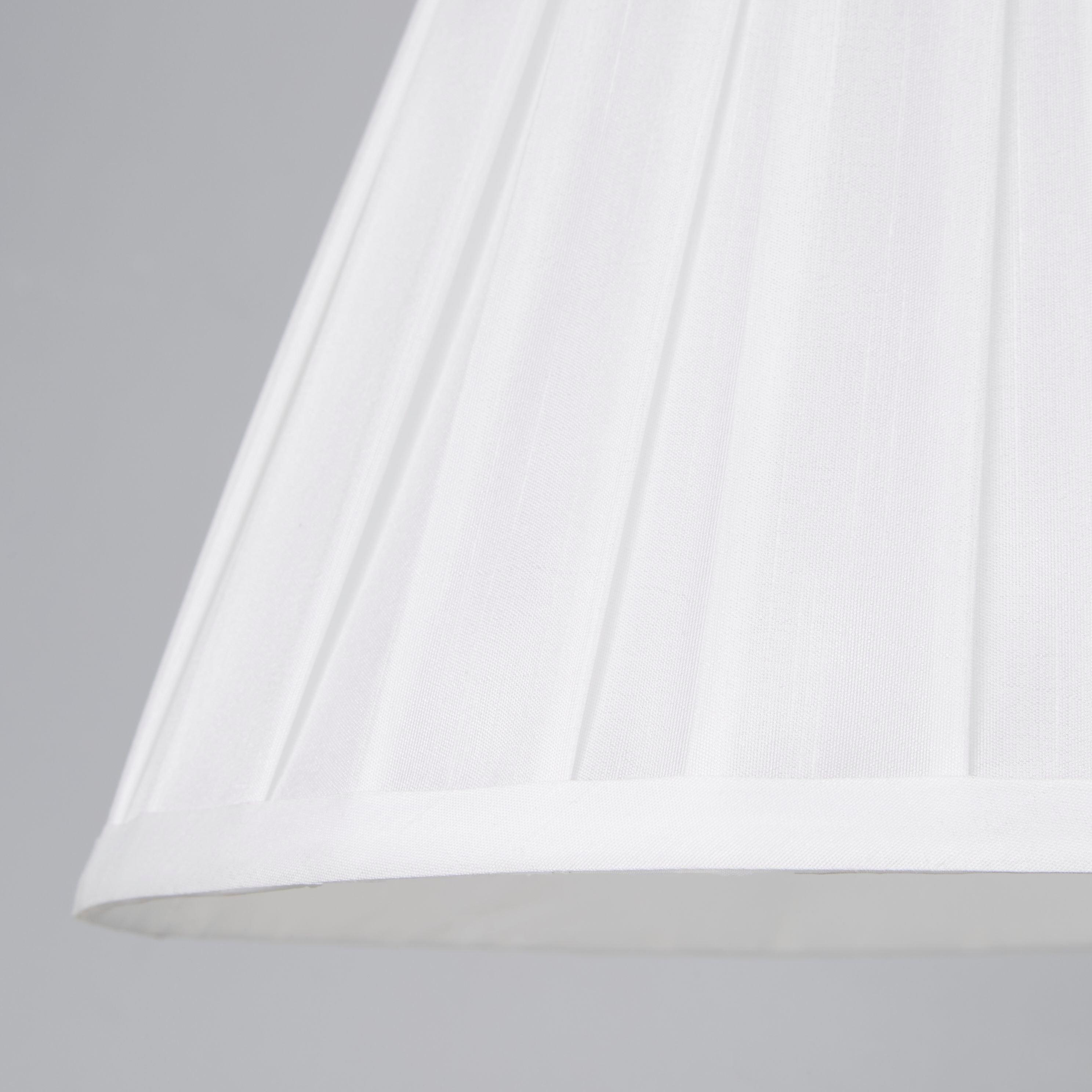 White - Lighting Collection - Taper Pleat Silk Shade - 2