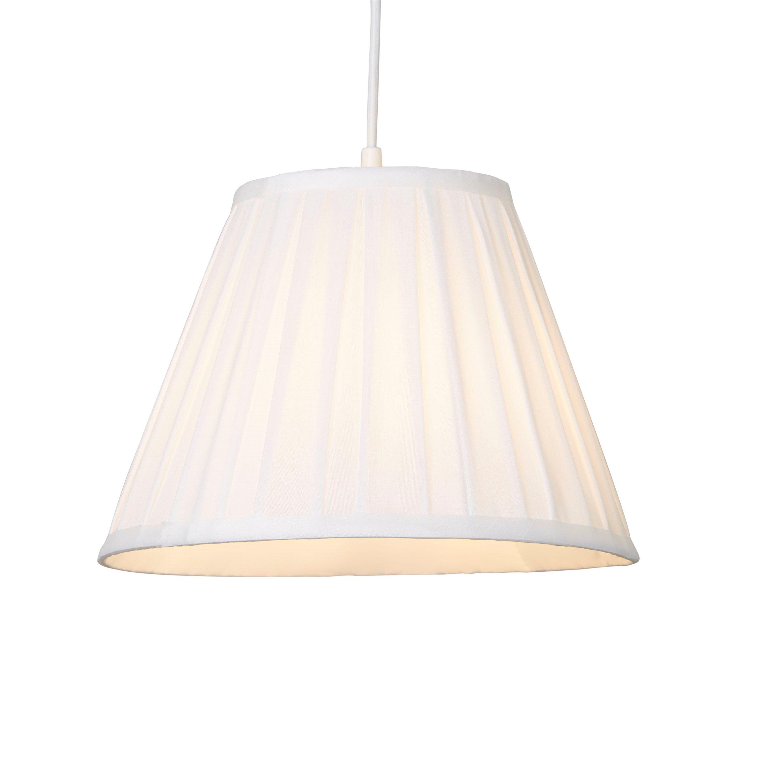 White - Lighting Collection - Taper Pleat Silk Shade - 4