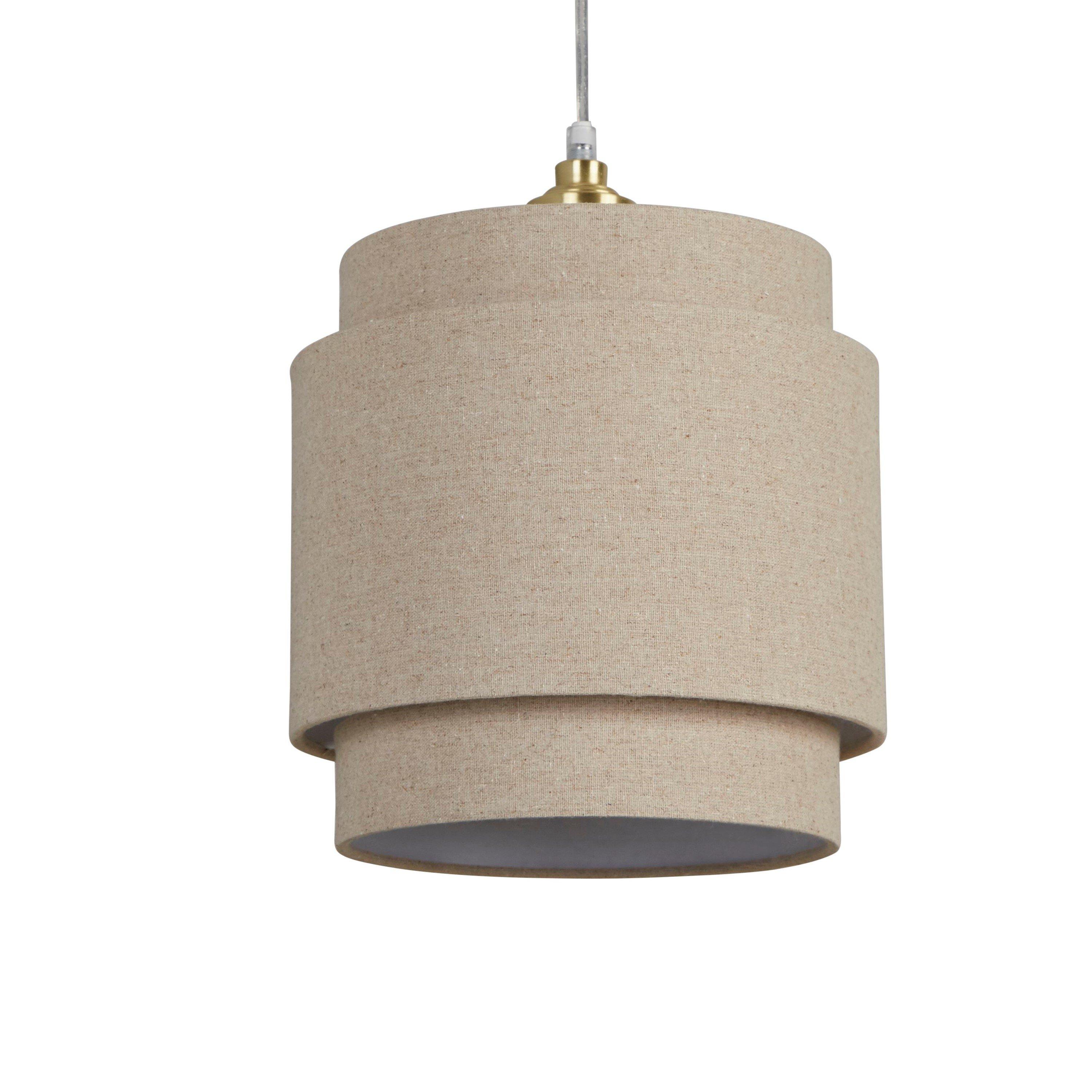 Natural - Lighting Collection - Linen Tiered Shade - 3