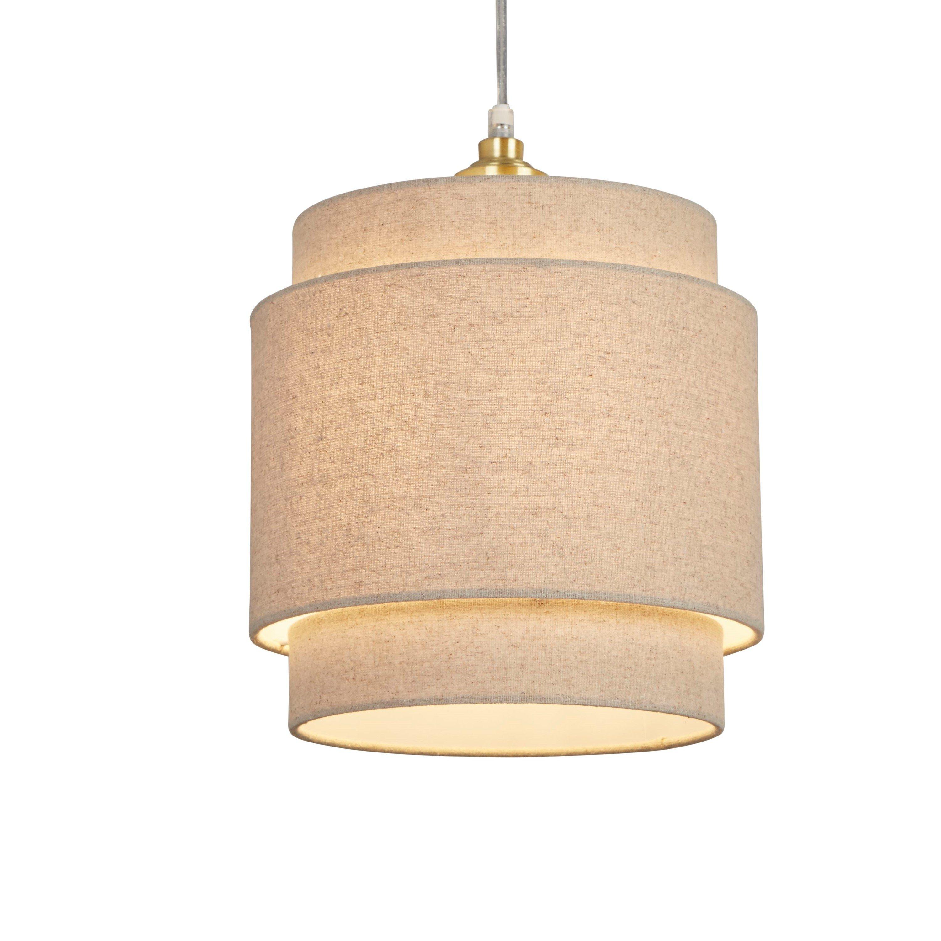 Natural - Lighting Collection - Linen Tiered Shade - 4
