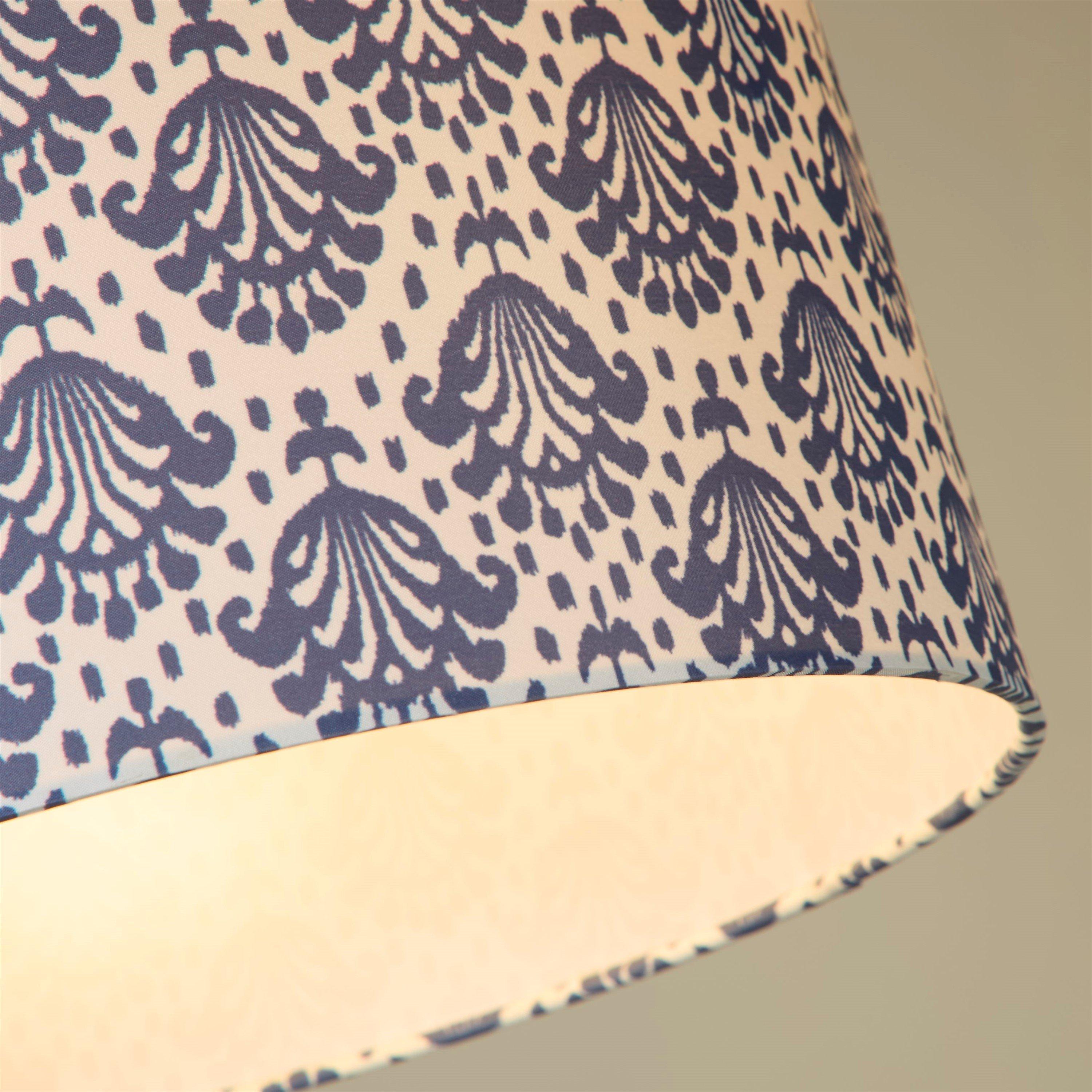 Blue - Lighting Collection - Damask Print Shade - 2
