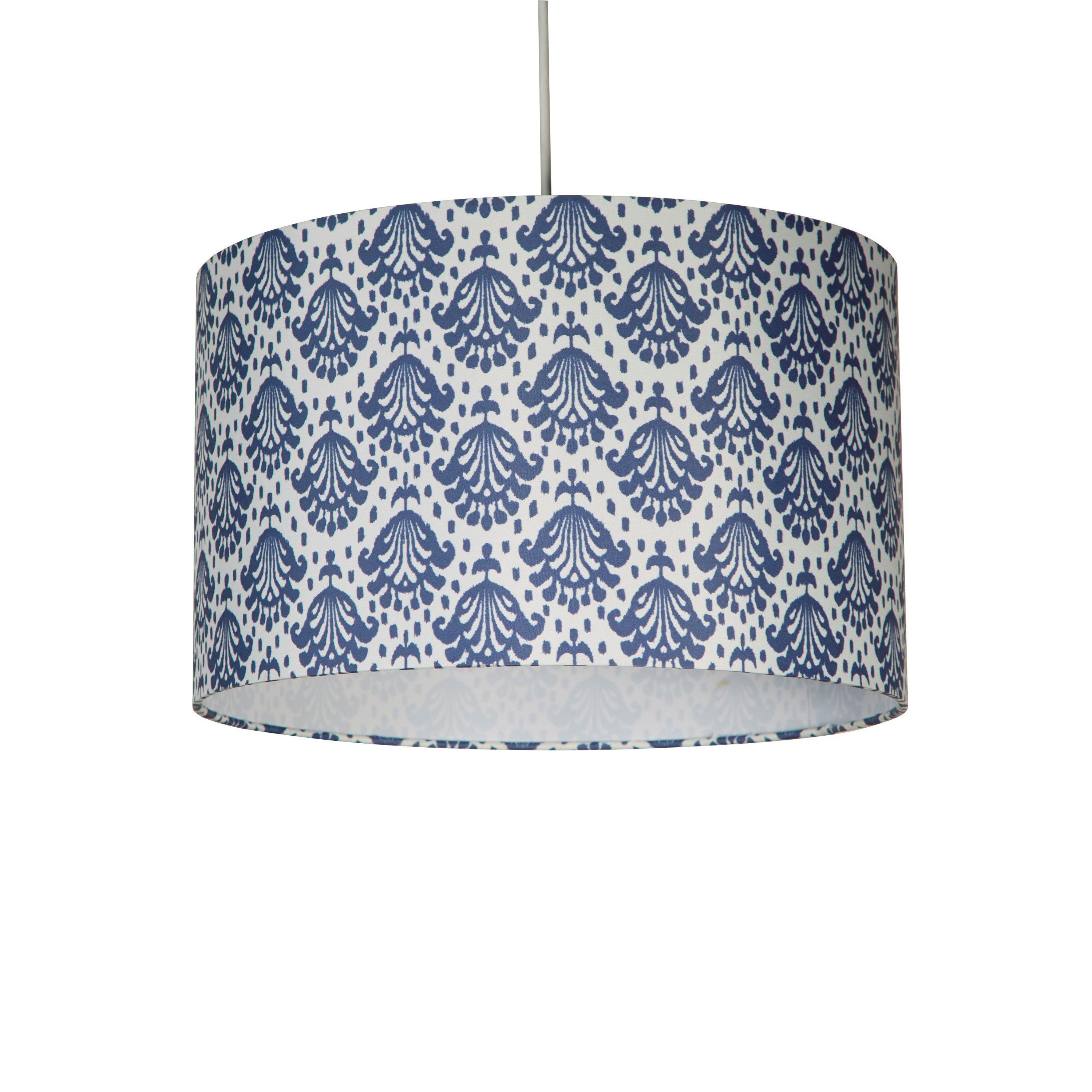 Blue - Lighting Collection - Damask Print Shade - 3