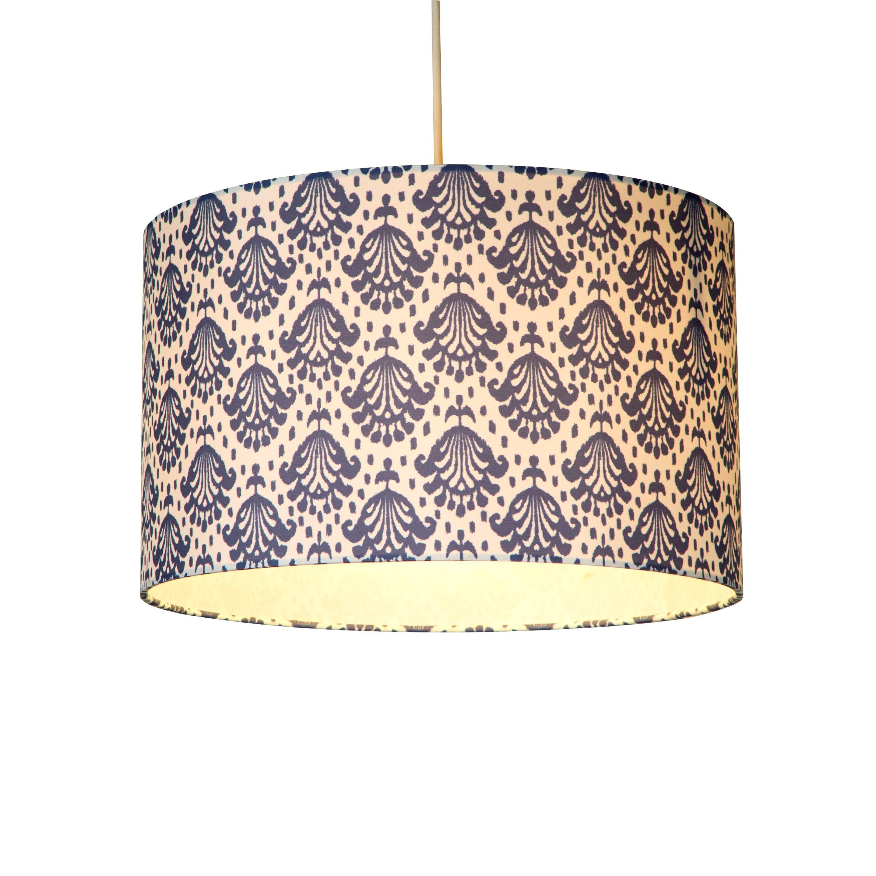 Blue - Lighting Collection - Damask Print Shade - 4