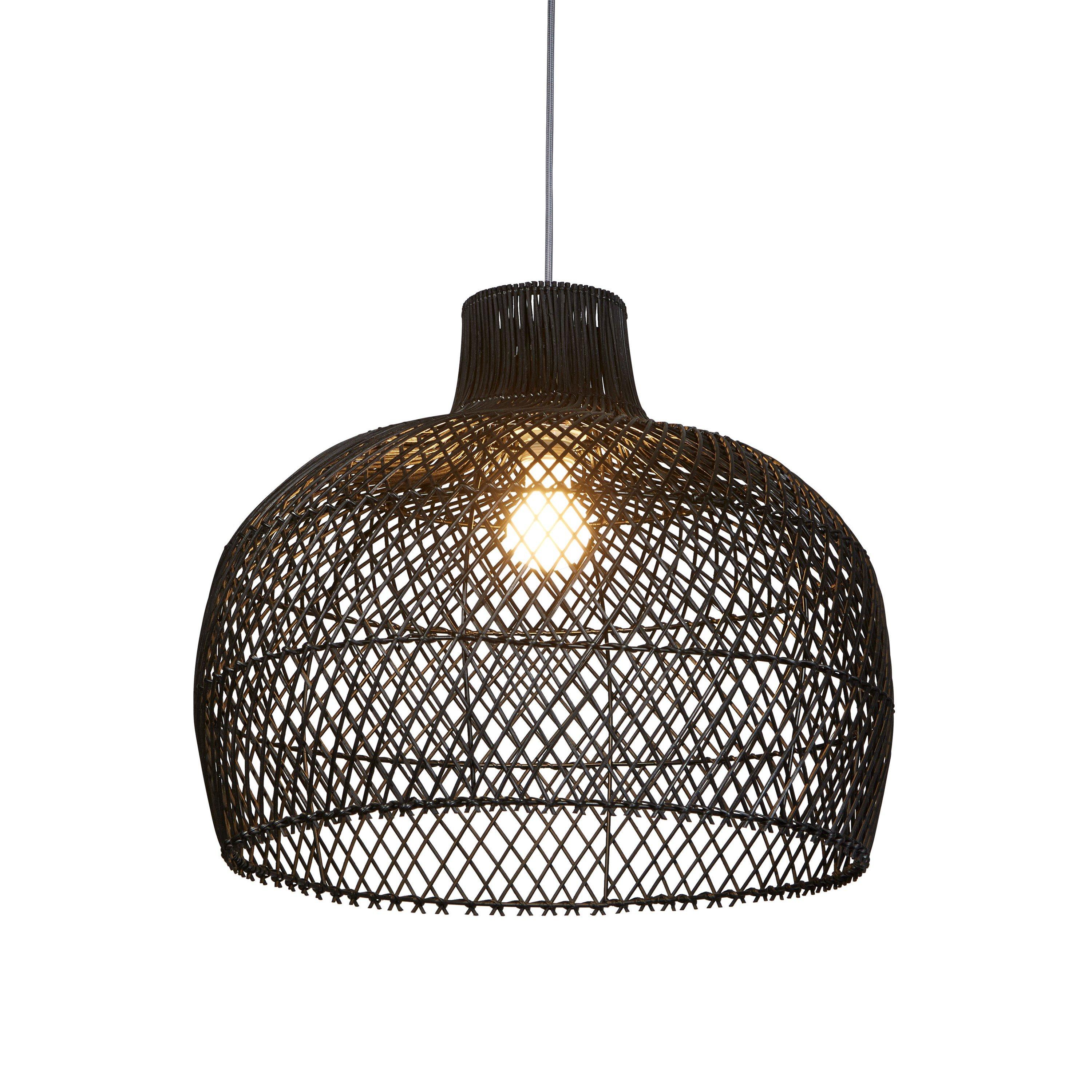 Black - Lighting Collection - Rattan Bell Easy Fit - 4