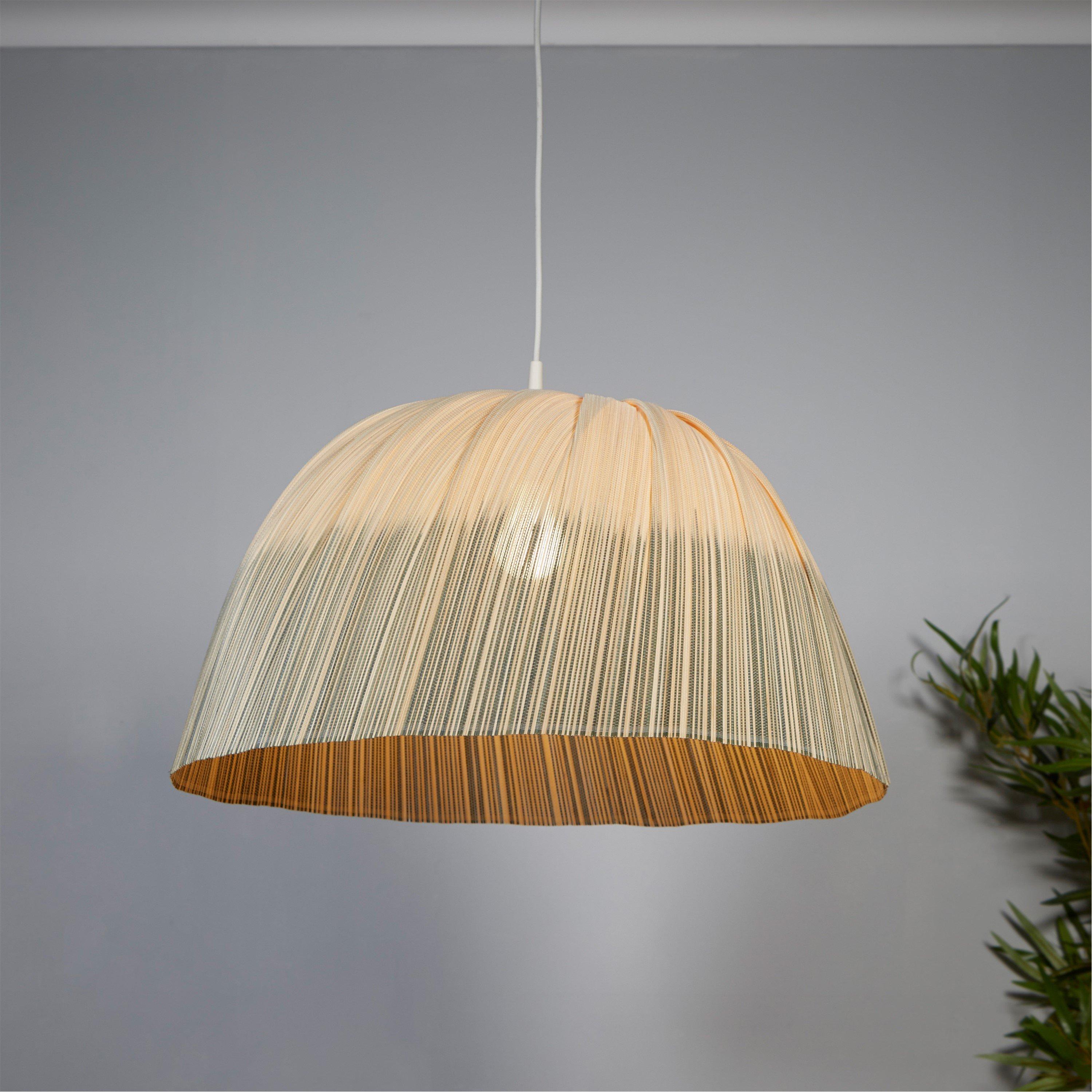 Natural - Lighting Collection - Bamboo Ombre Stripe Petrol 58cm - 1