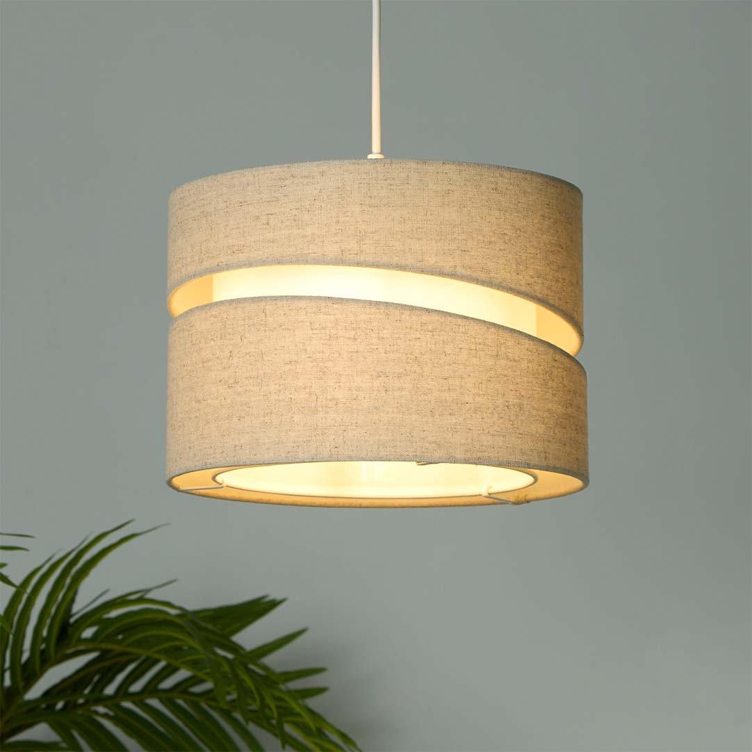 Natural - Lighting Collection - Linen Shade Two Tier - 1