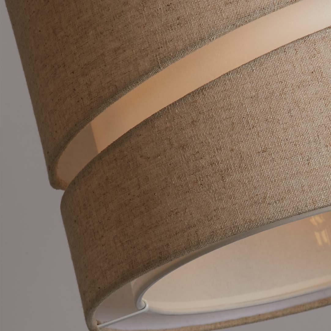 Natural - Lighting Collection - Linen Shade Two Tier - 2