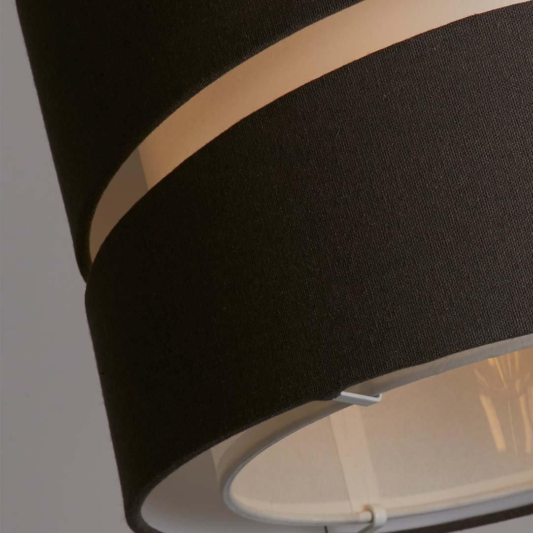 Grey - Lighting Collection - Linen Shade Two Tier - 2