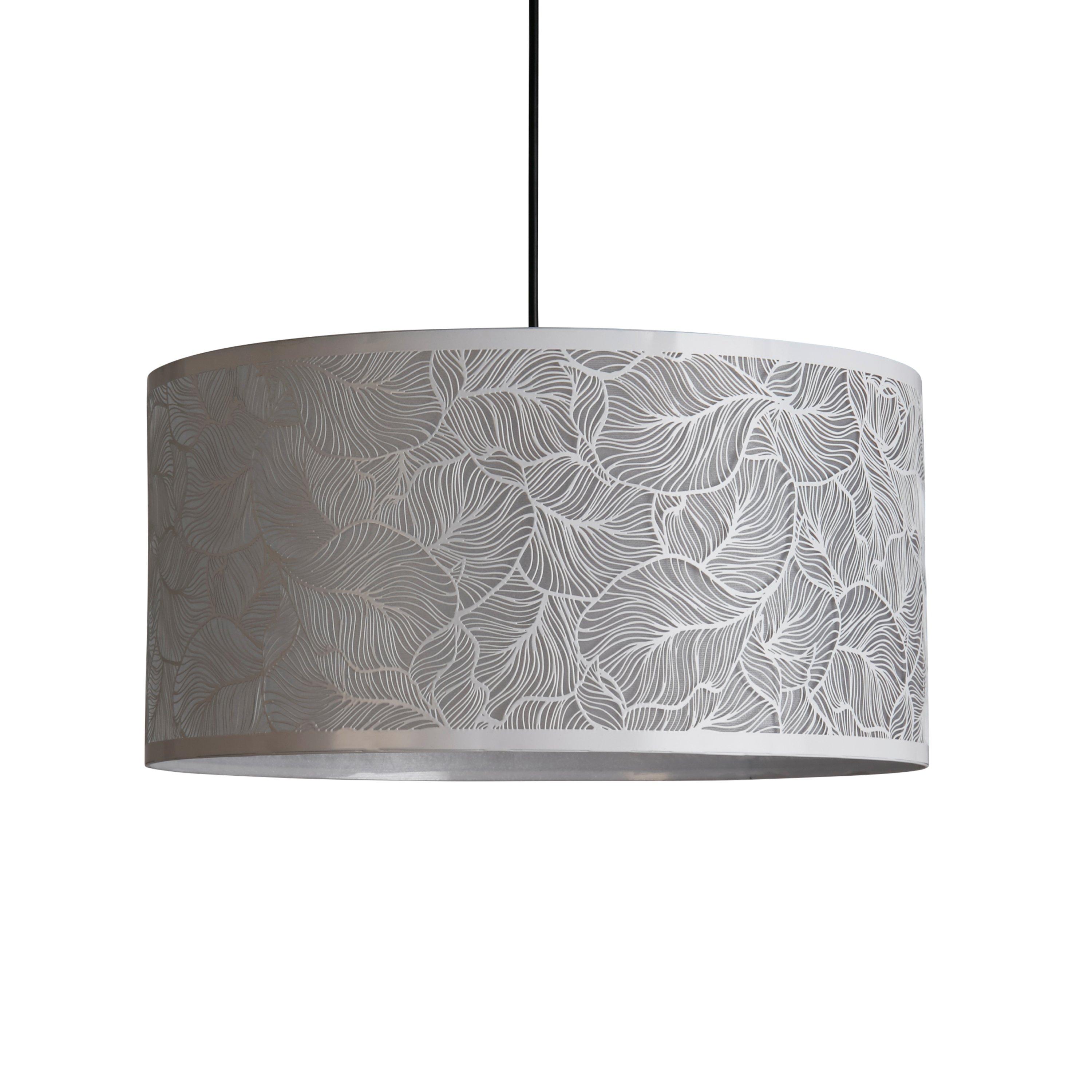 Silver - Lighting Collection - Metal Leaf Easy Fit Shade - 3