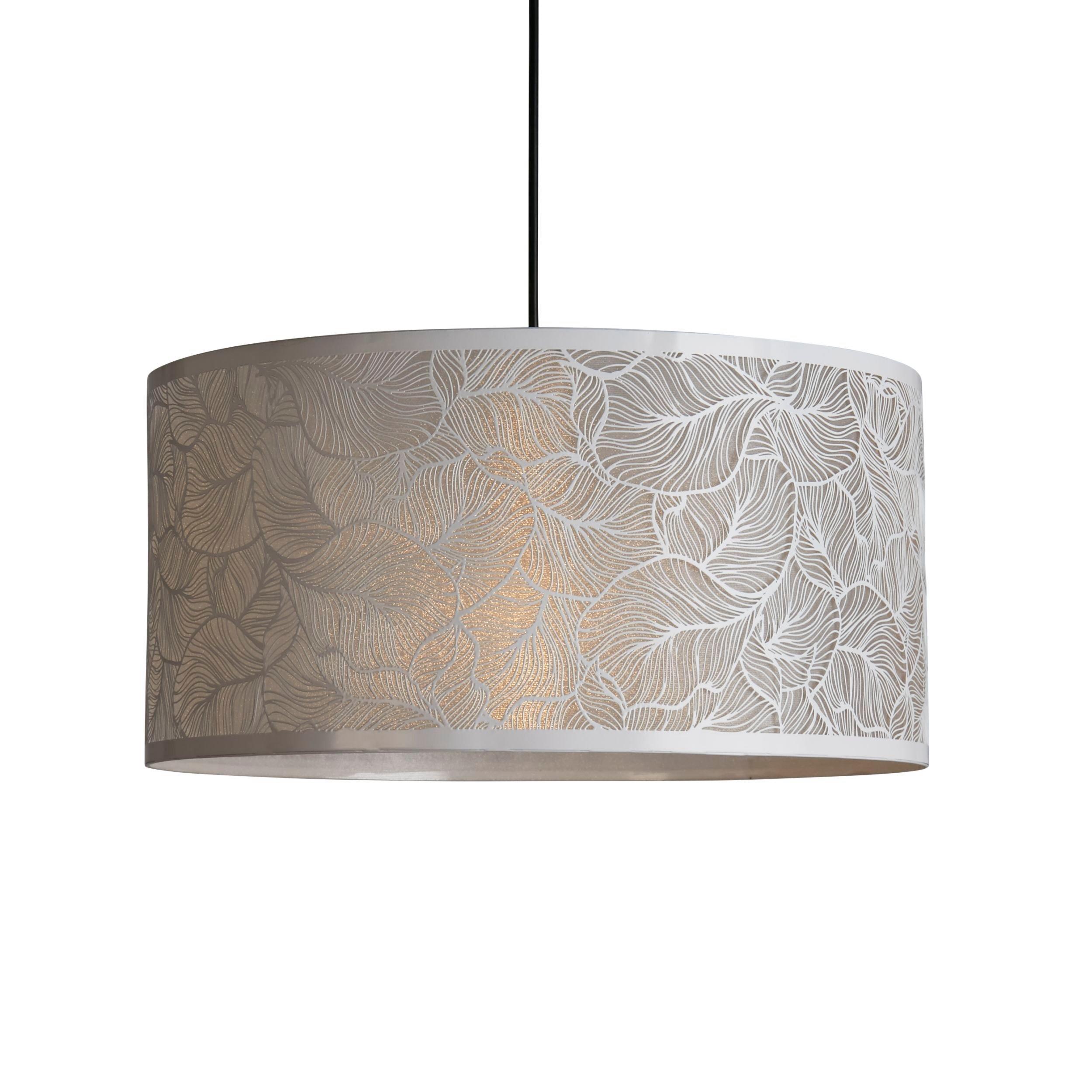 Silver - Lighting Collection - Metal Leaf Easy Fit Shade - 4
