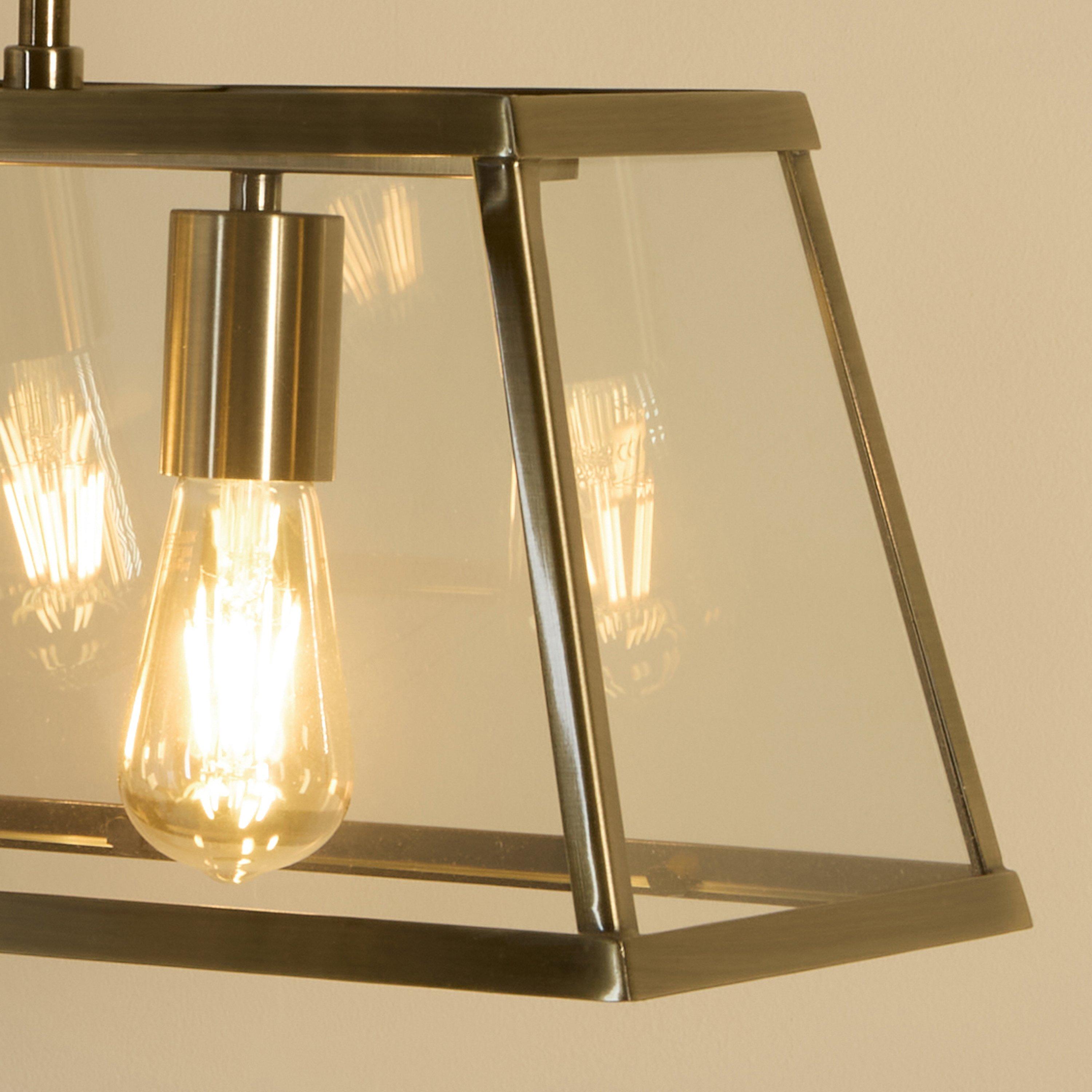 Brass - Lighting Collection - 3 Light Industrial Pendant - 2