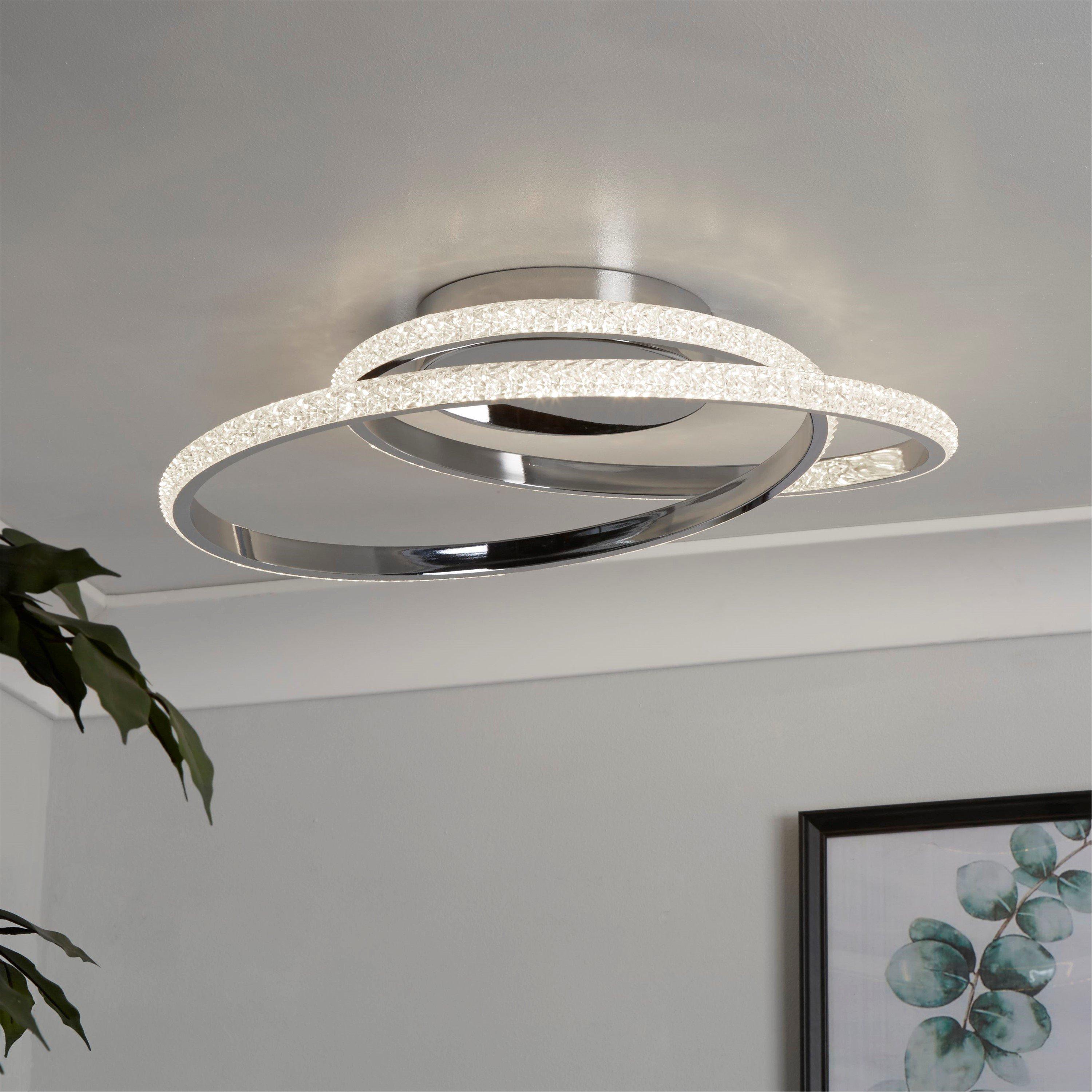 Lighting Collection LED Ceiling W/ Crystal Diffuser