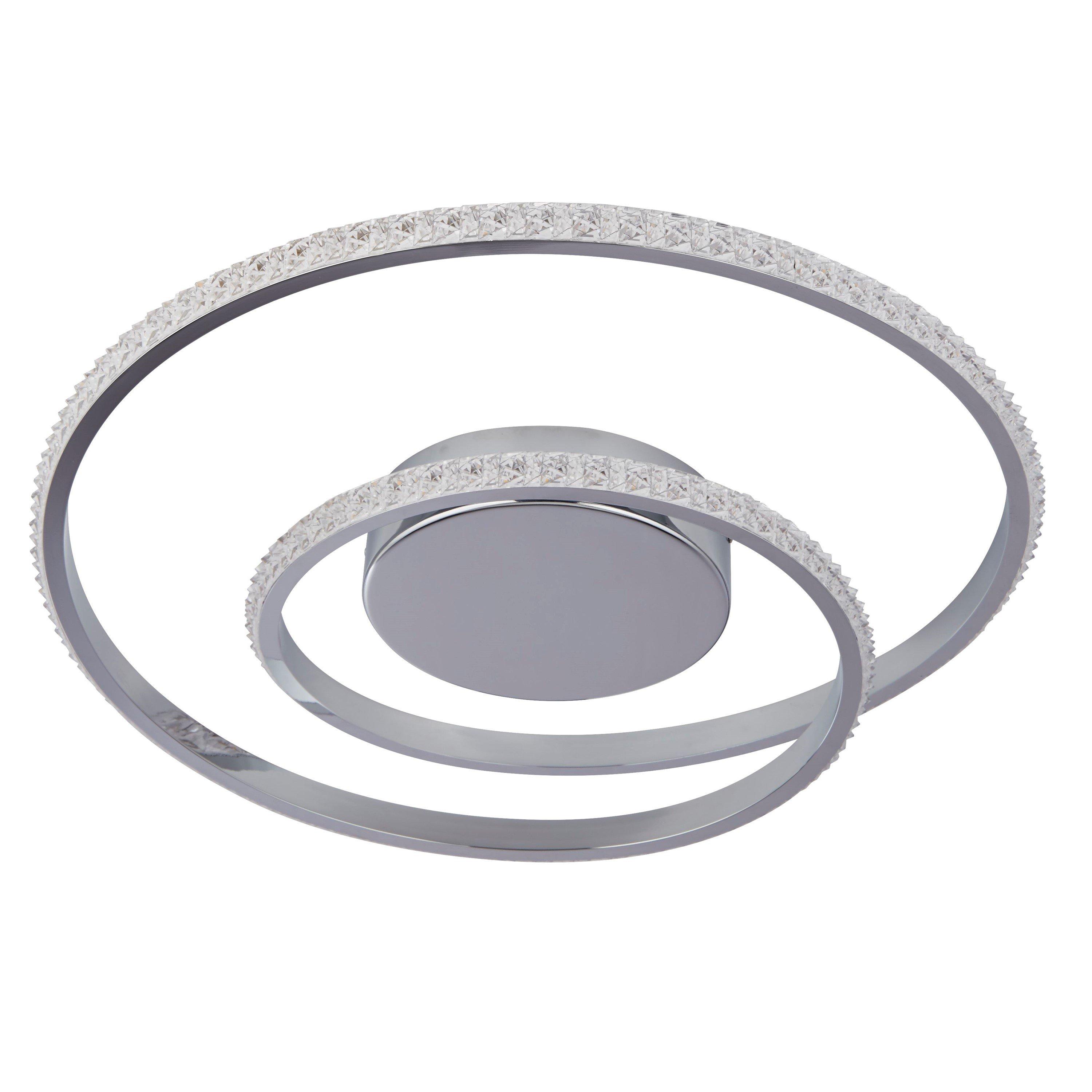 Chrome - Lighting Collection - LED Ceiling W/ Crystal Diffuser - 3