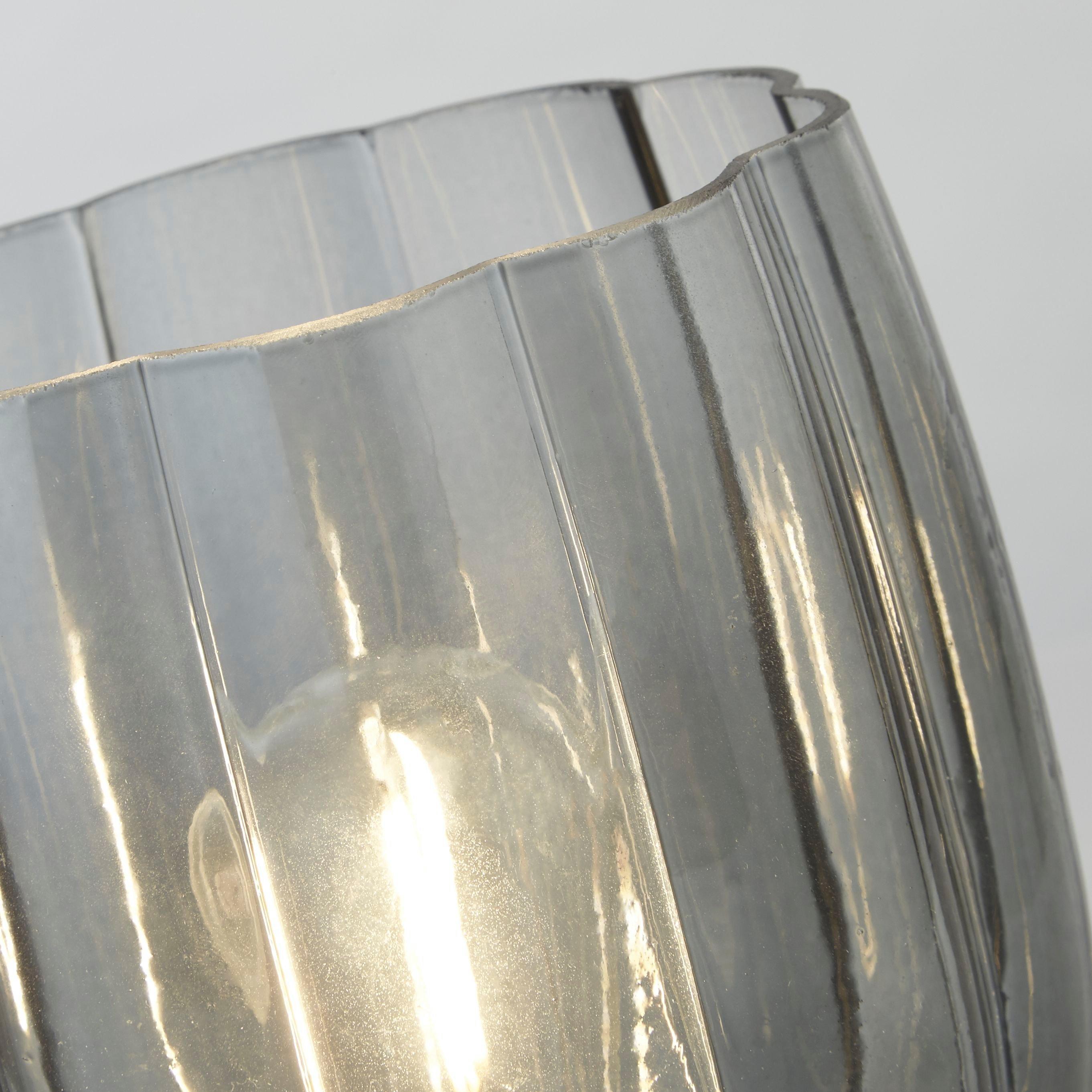 Grey - Lighting Collection - Smoke Glass LED Table Lamp - 2