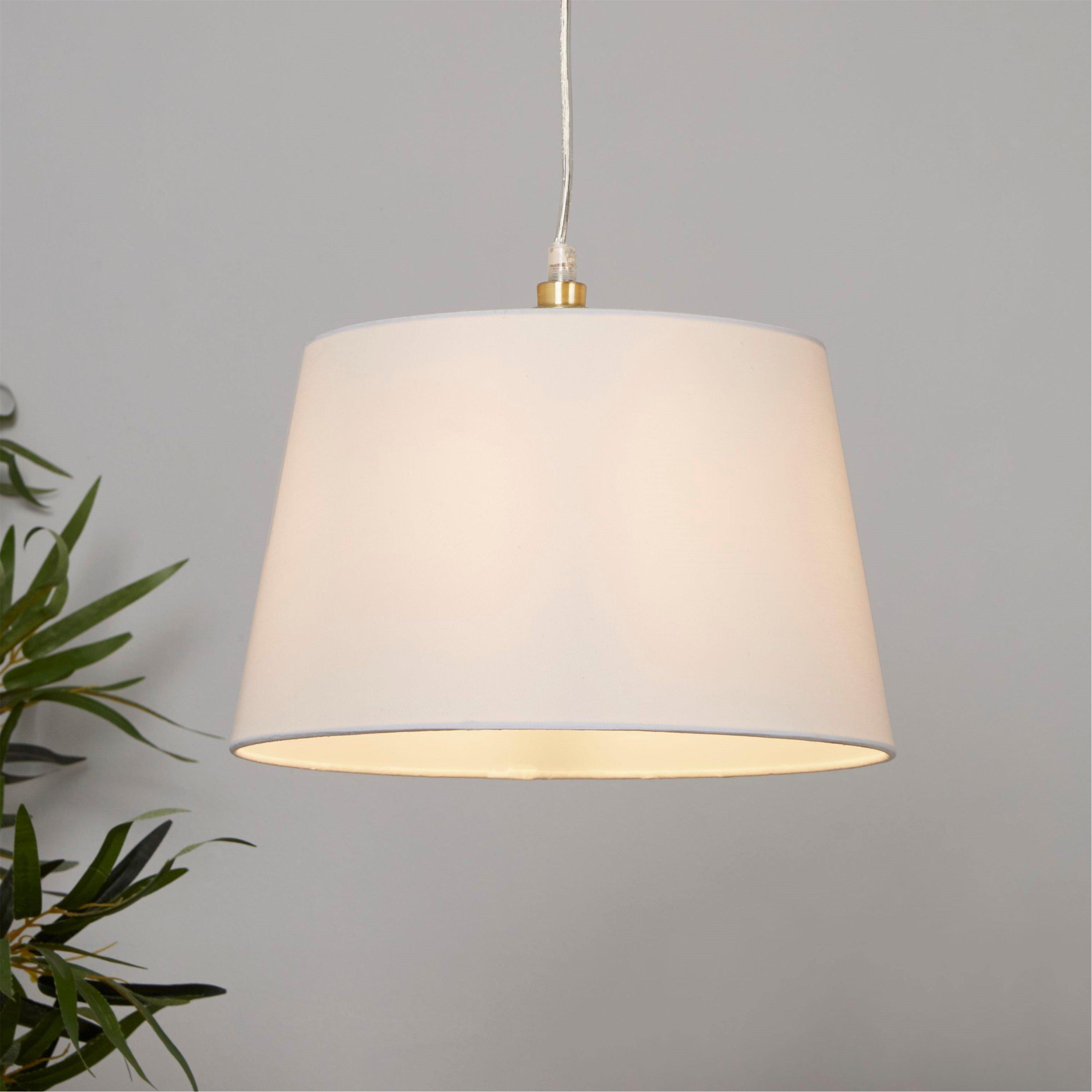 Lighting Collection  Tapered Shade - White - 30cm