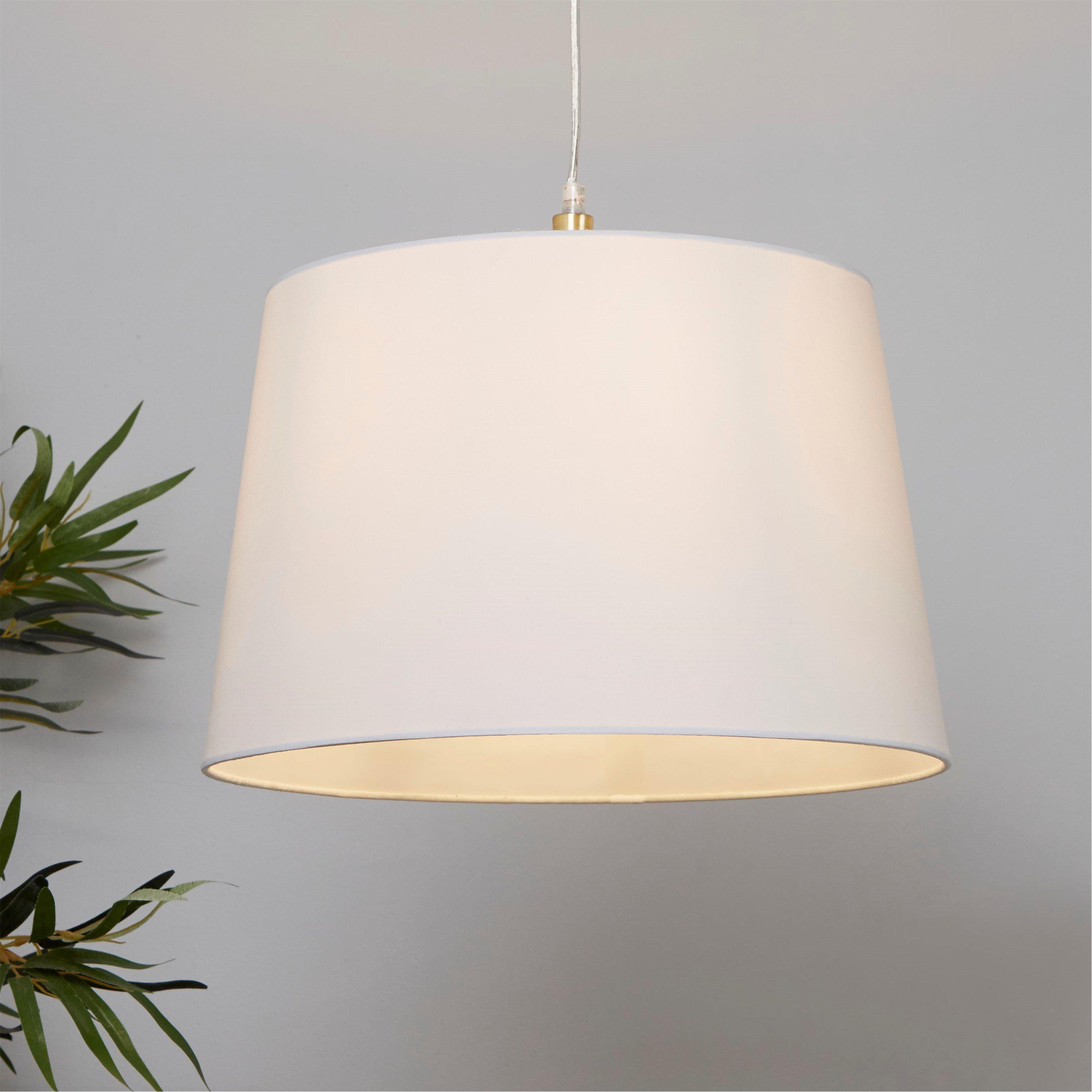Lighting Collection  Tapered Shade - White - 40cm