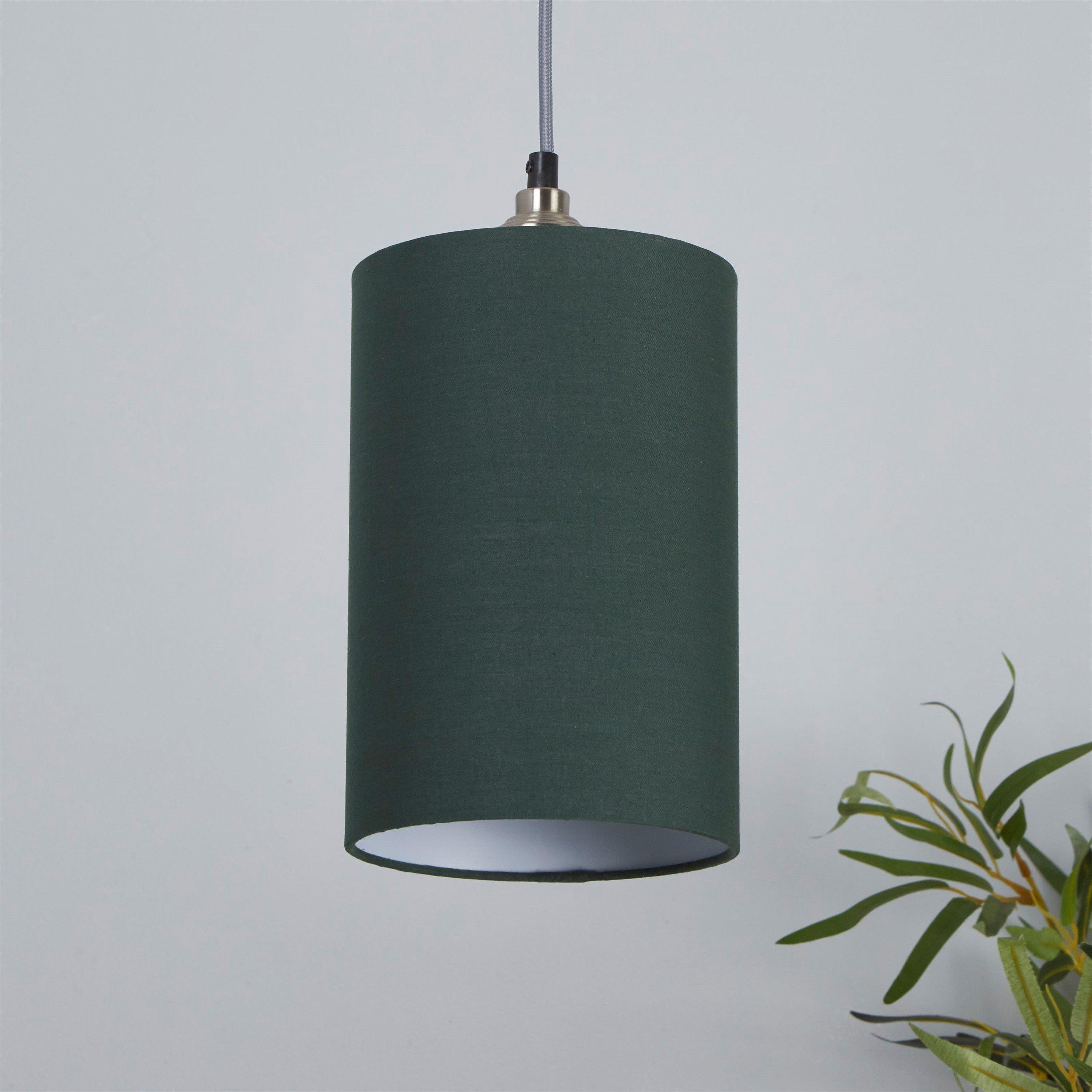 Lighting Collection  Cylinder Shade - Emerald - 16cm
