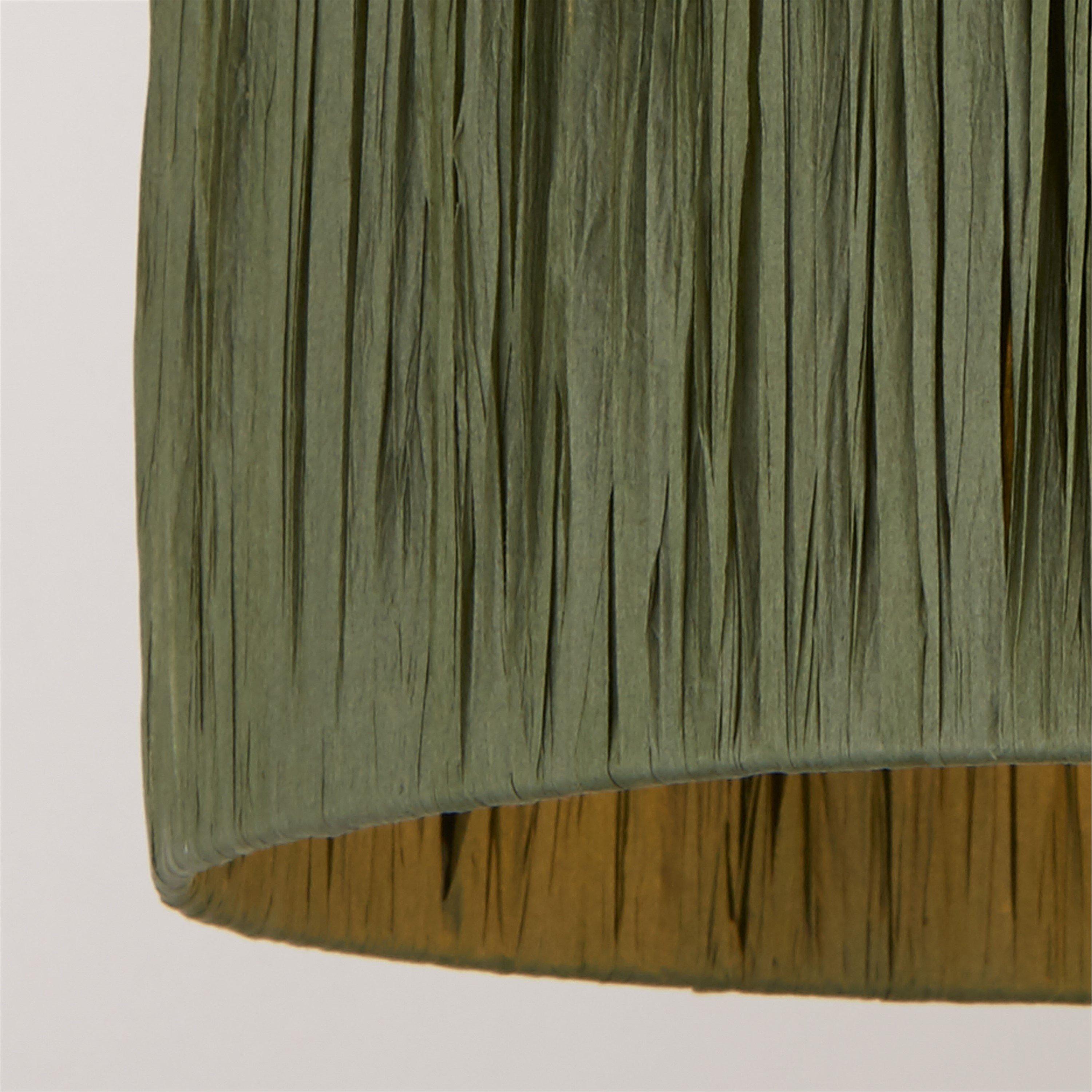 Green - Lighting Collection - Raffia Easy Fit Shade - 2