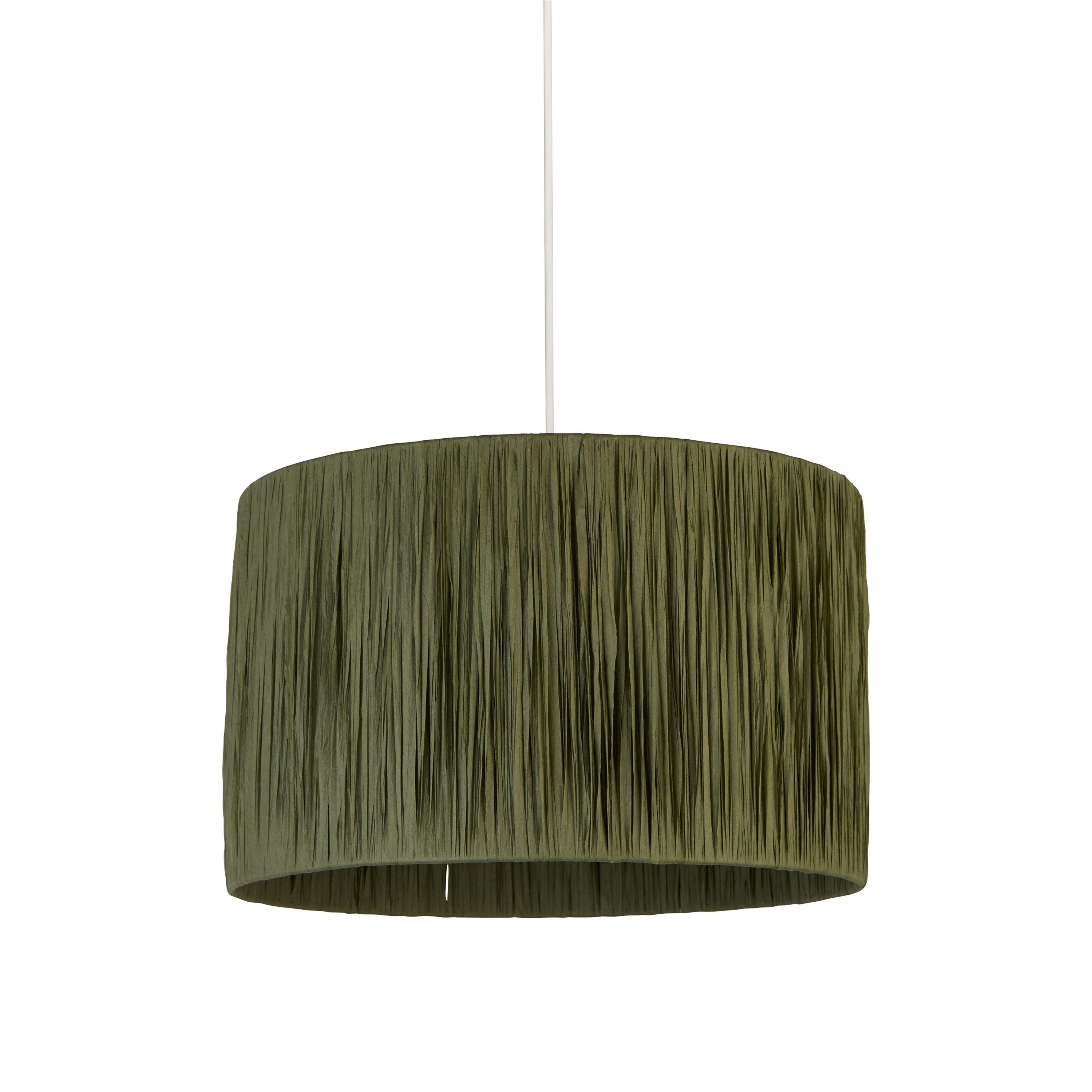 Green - Lighting Collection - Raffia Easy Fit Shade - 3