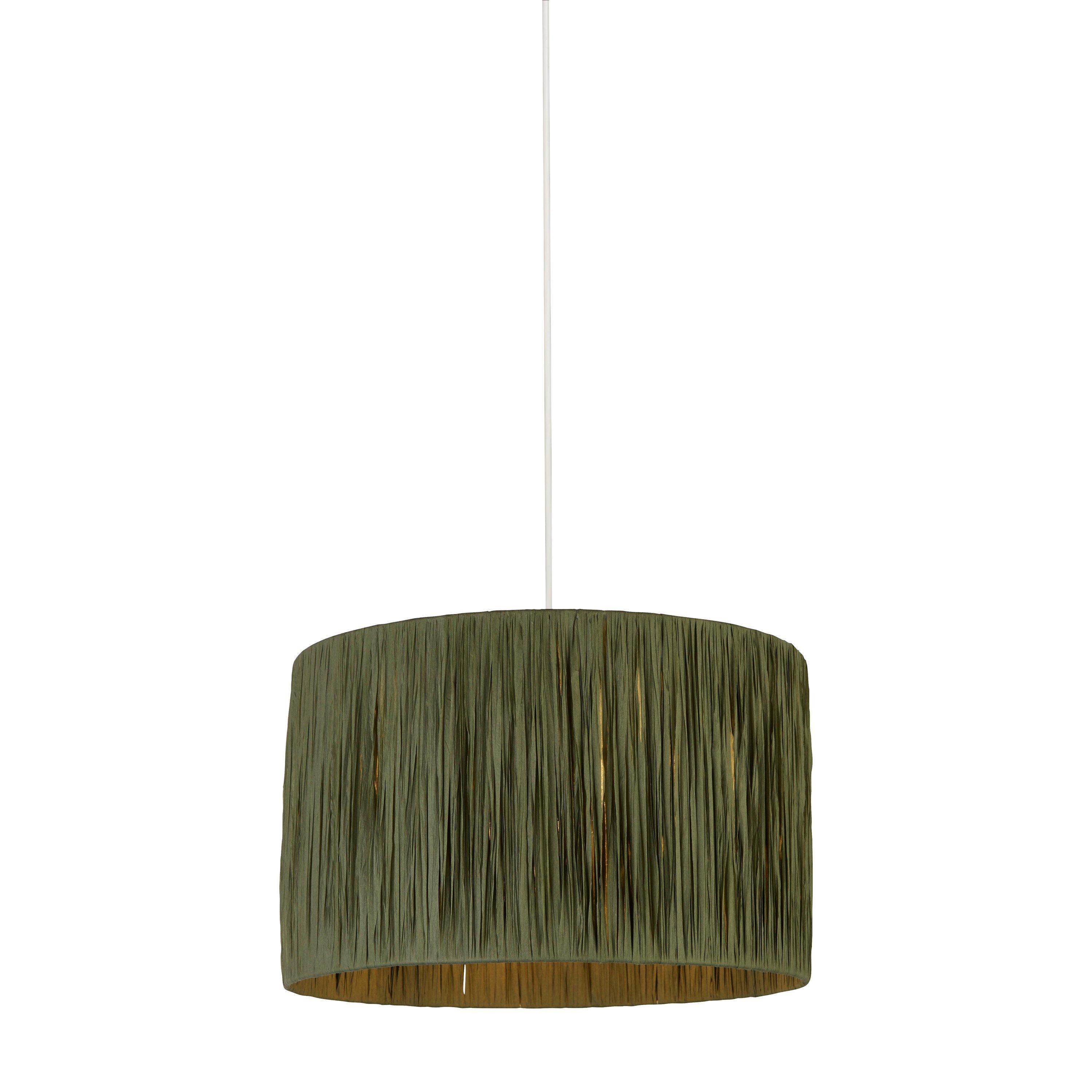 Green - Lighting Collection - Raffia Easy Fit Shade - 4