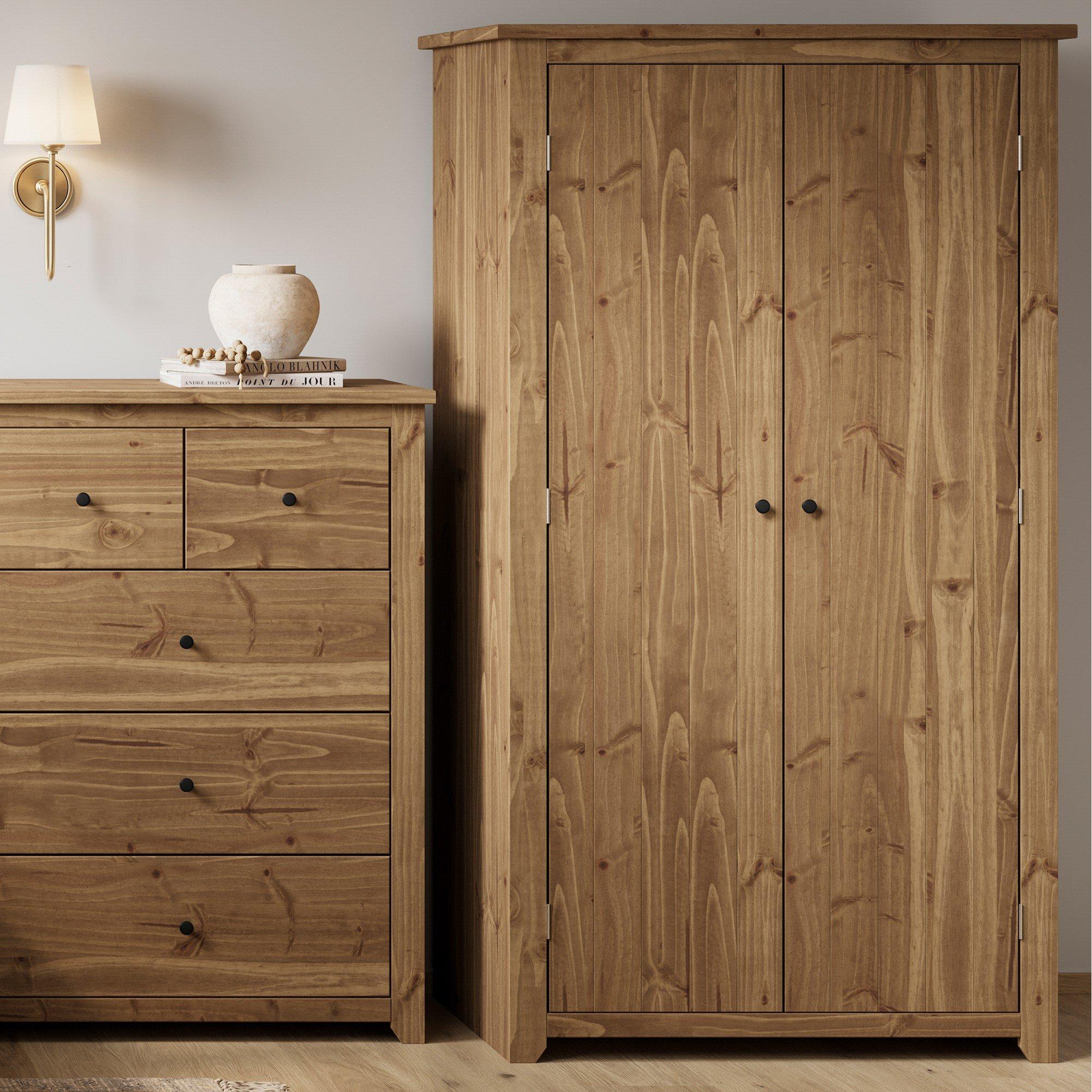 Lpd  Havana Wardrobe - Pine - 2 Door