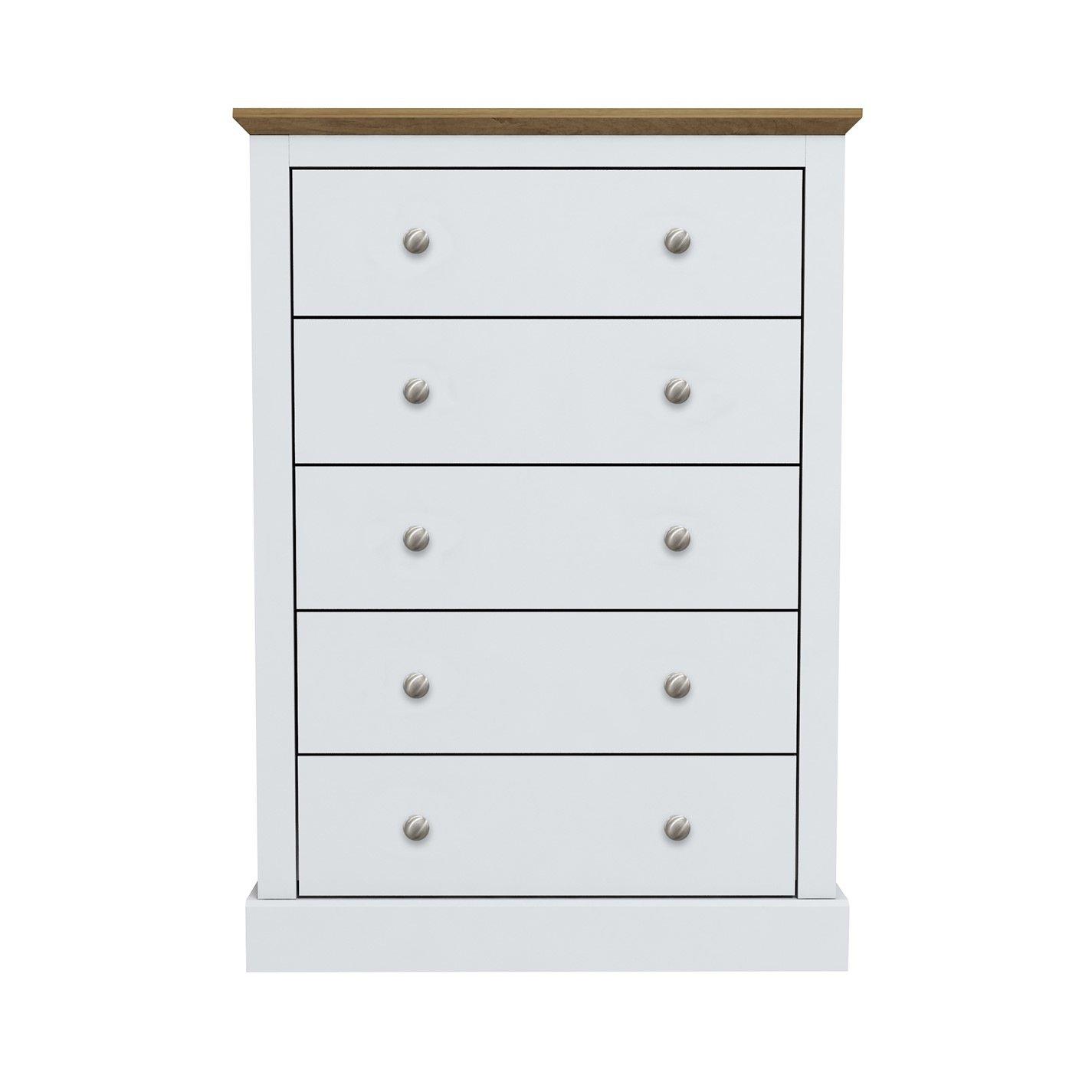 White - LPD - Devon 5 Drawer Chest - 1
