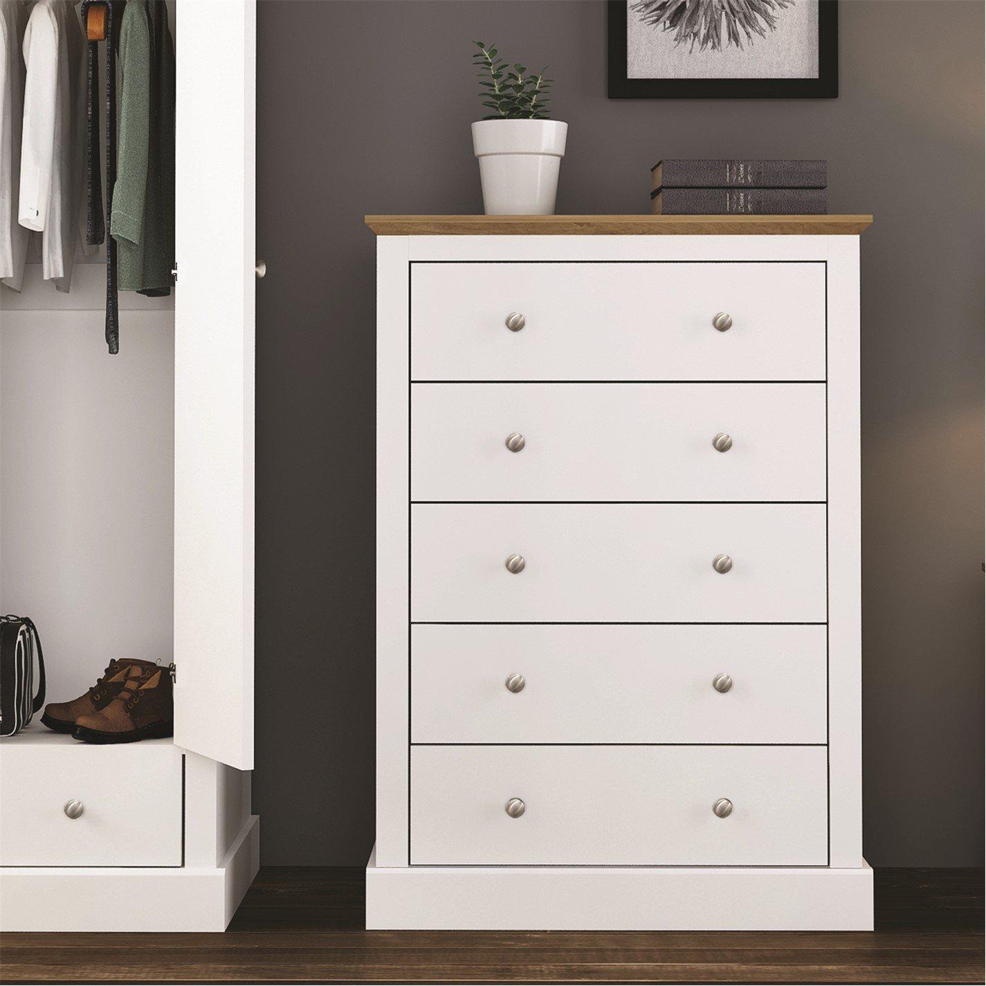 White - LPD - Devon 5 Drawer Chest - 1