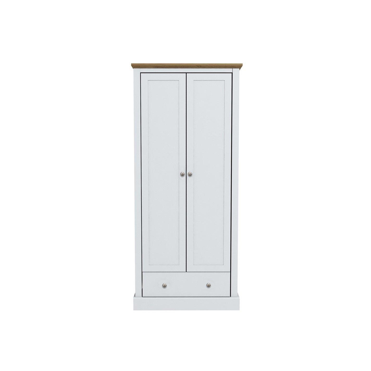 White - LPD - Devon 2 Door Wardrobe - 1