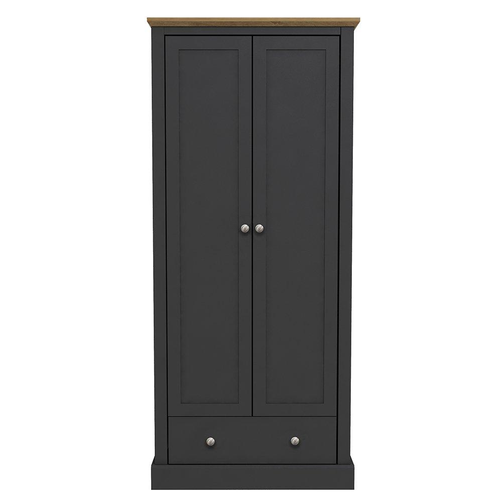 Lpd  Devon 2 Door Wardrobe - Charcoal - 2 Door