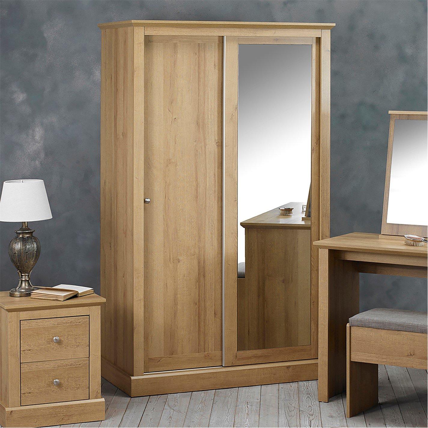 Lpd  Devon 2 Door Sliding Wardrobe - Oak - 2 Door