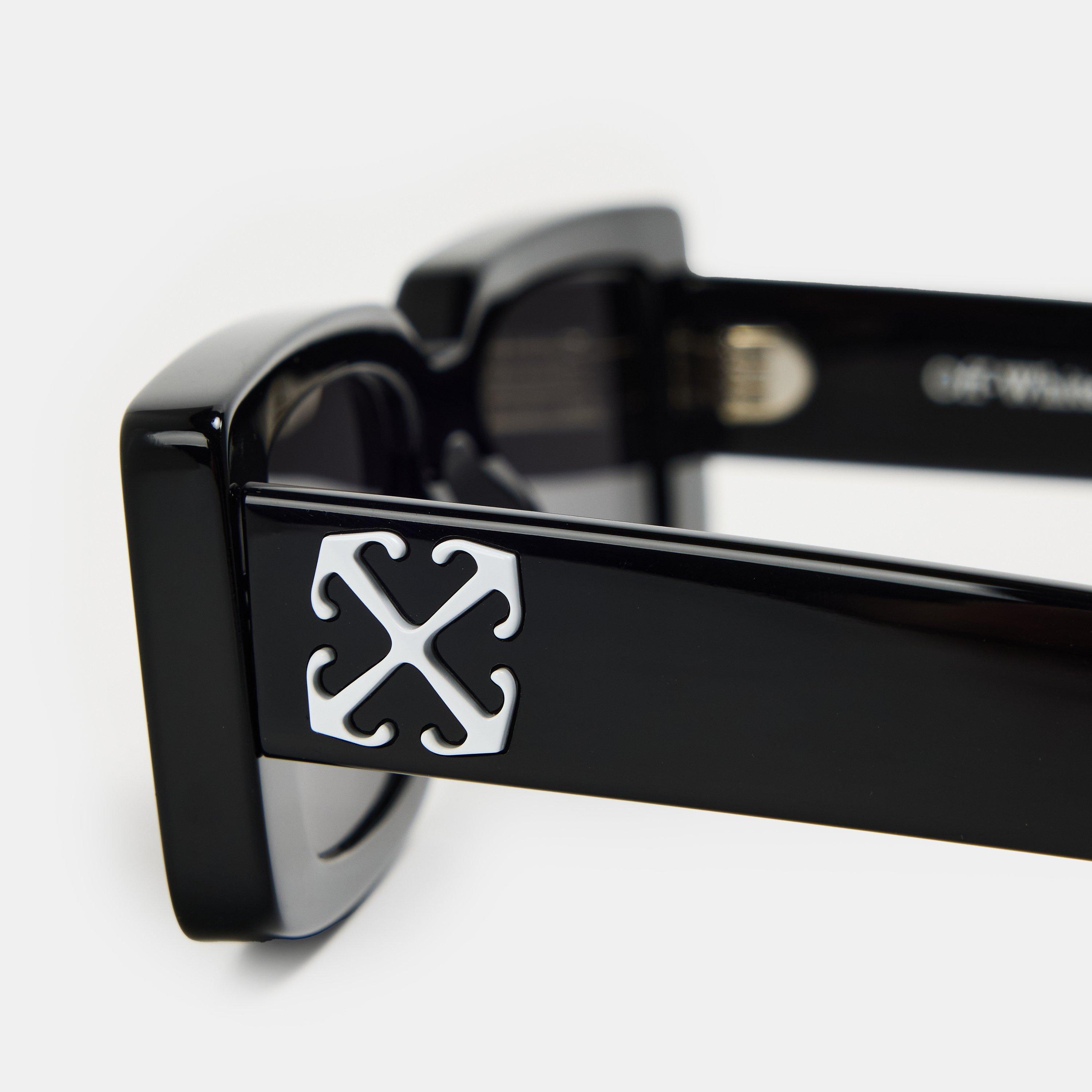 Black/Grey - Off White - Men's Rectangle Sunglasses, Rectangle Design - 4