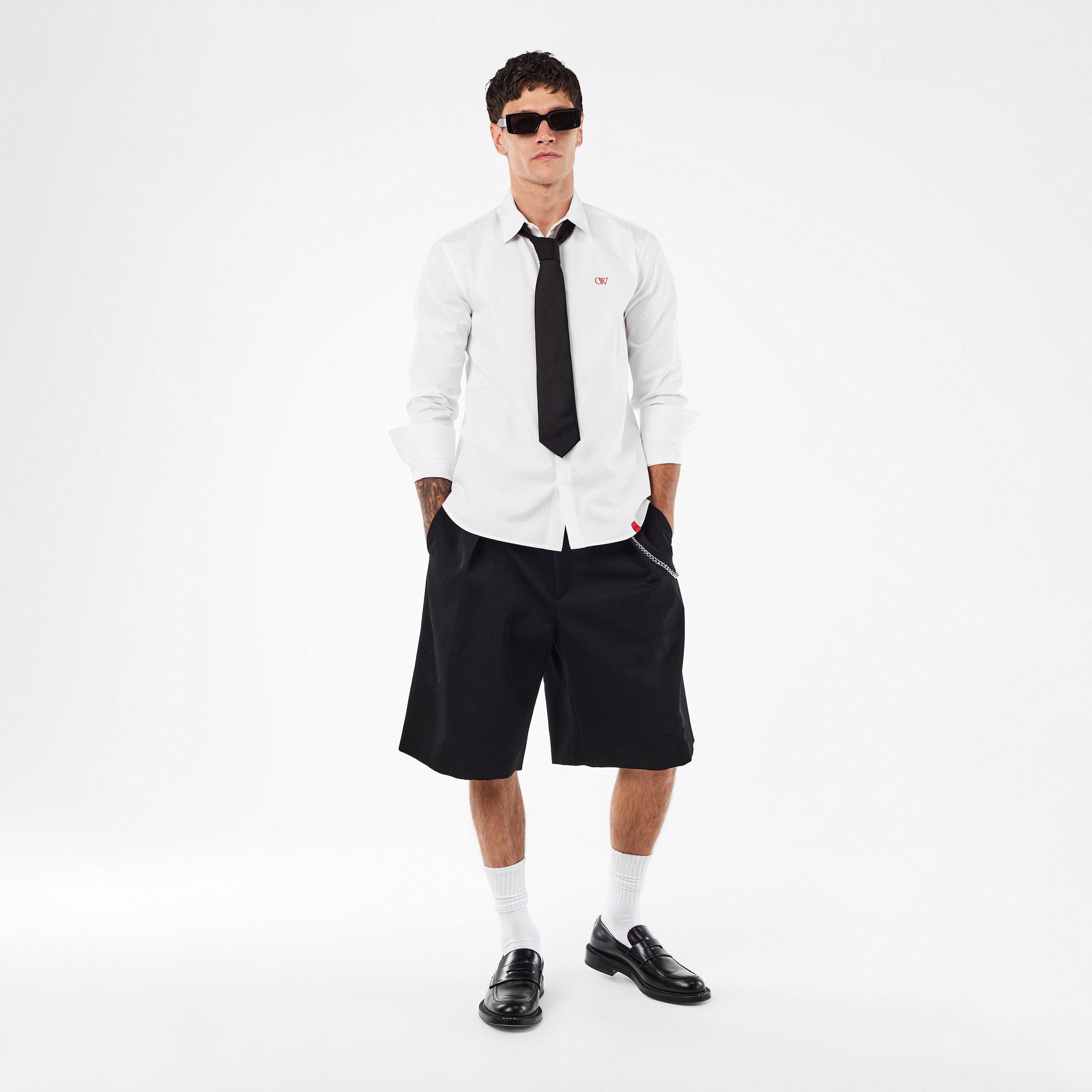 Black/Grey - Off White - Men's Rectangle Sunglasses, Rectangle Design - 6