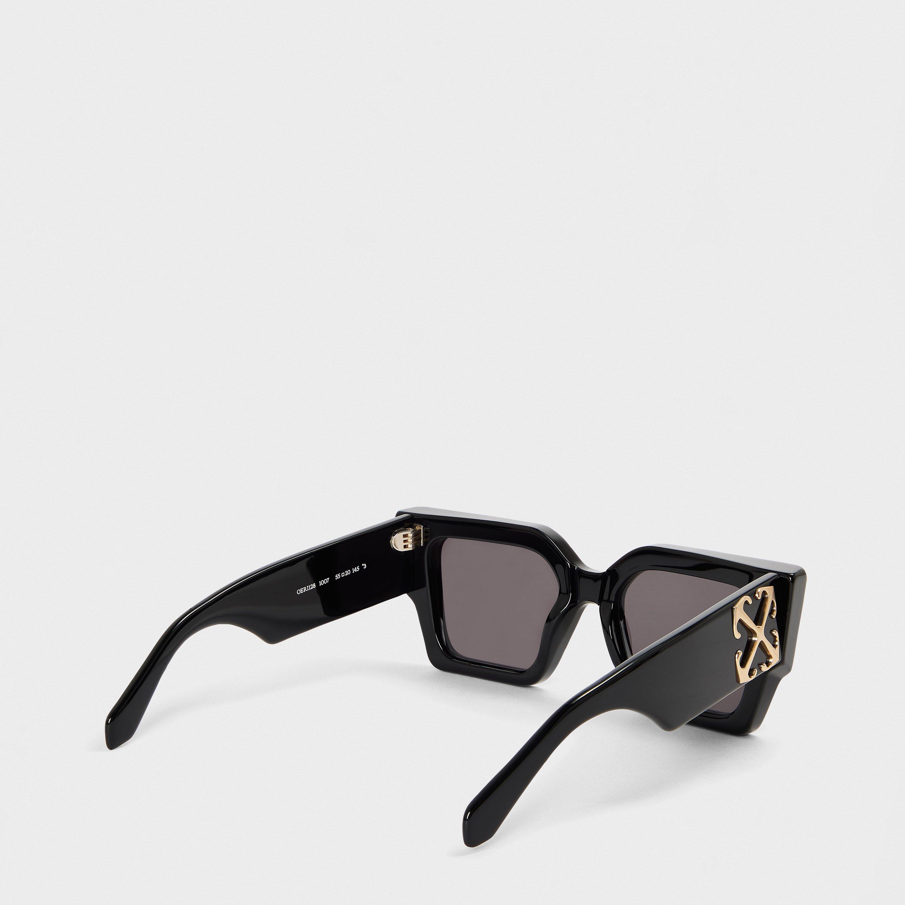 Black/Grey - Off White - Men's Rectangle Sunglasses - 2