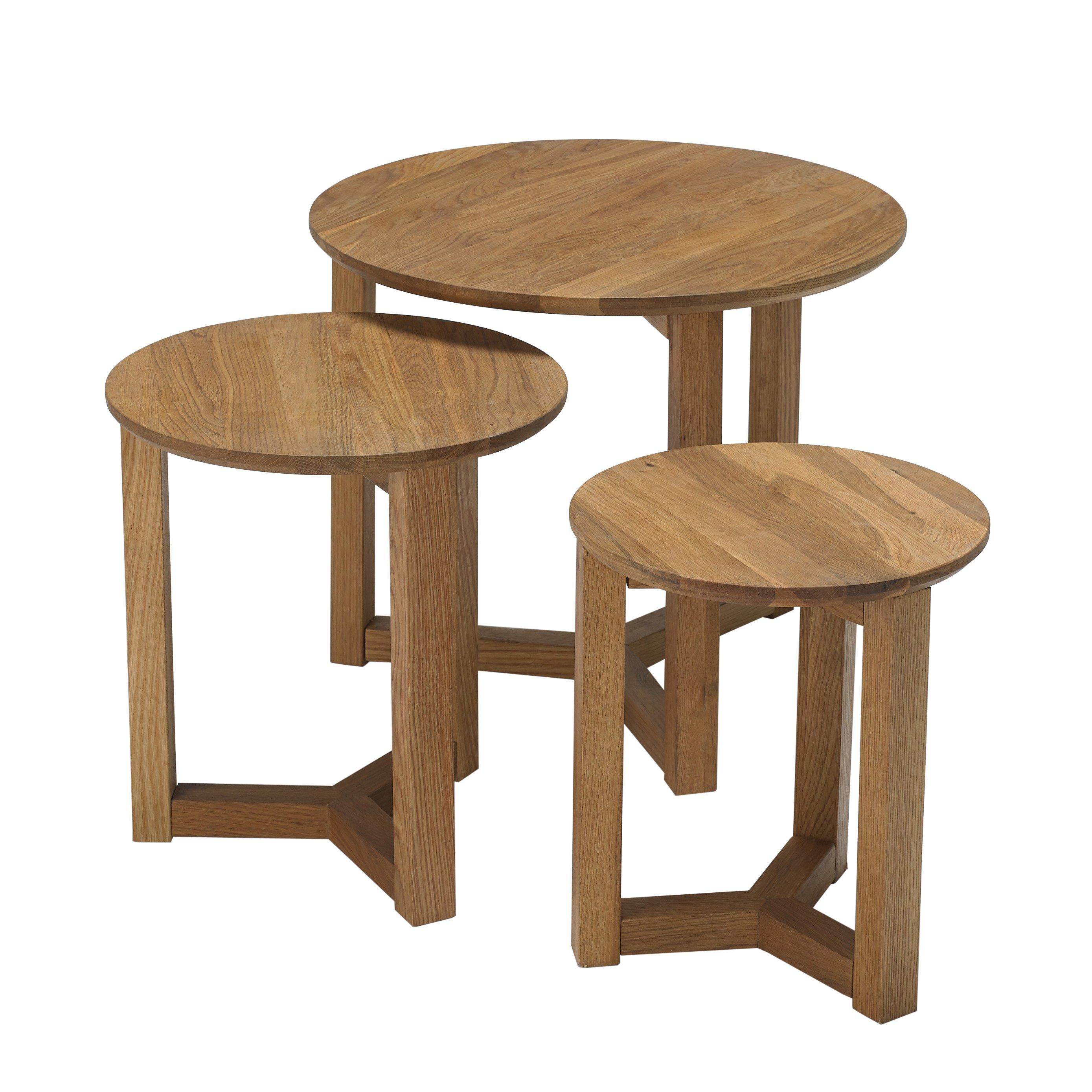 Oak - LPD - Stow Nest Of Tables - 2