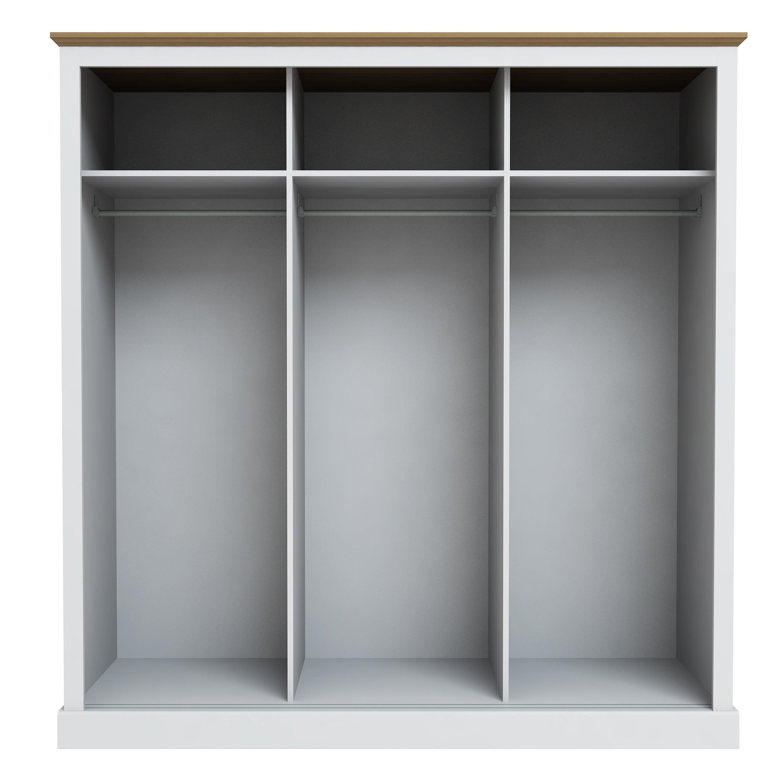 White - LPD - Devon 3 Door Sliding Wardrobe - 1