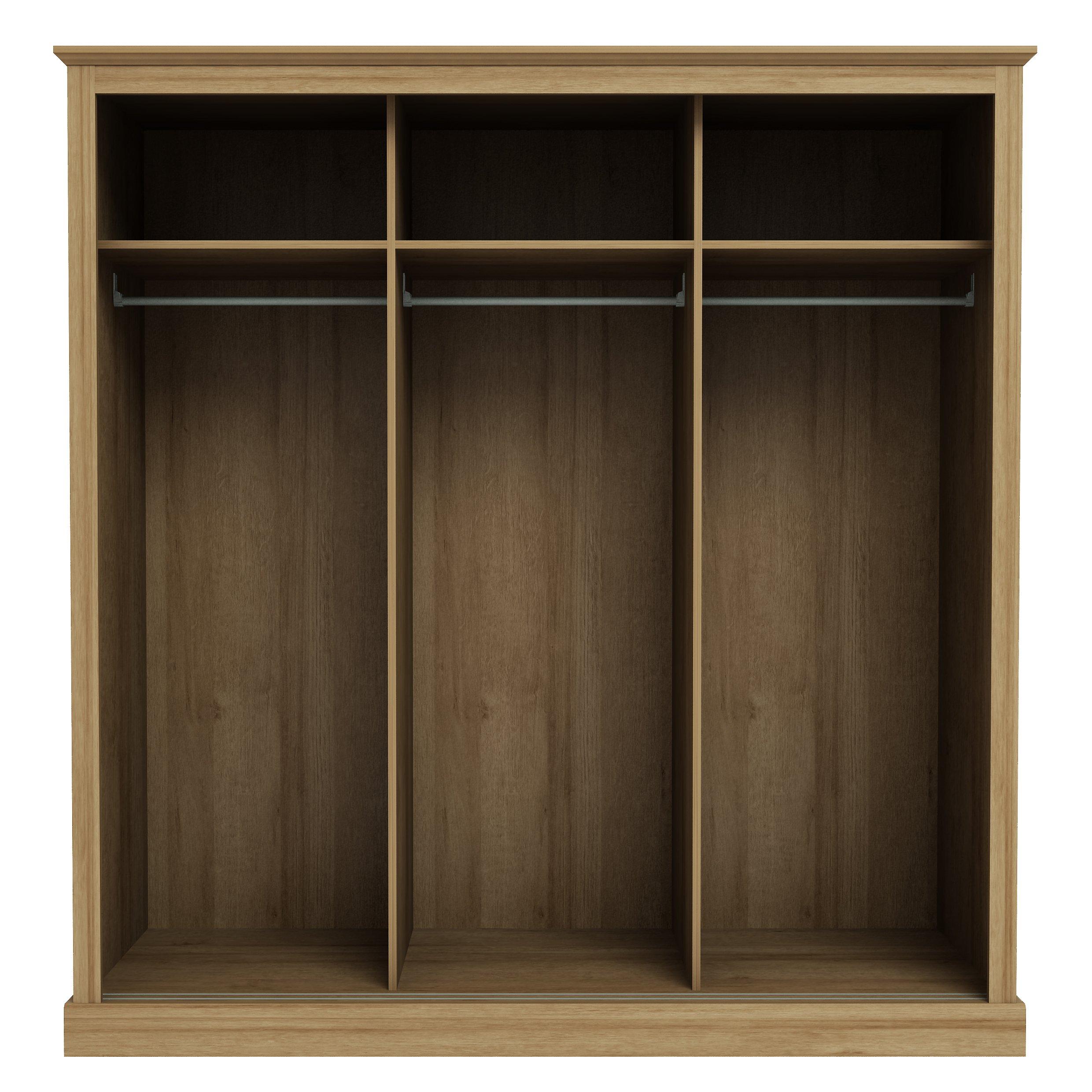 Lpd  Devon 3 Door Sliding Wardrobe - Oak - 3 Door